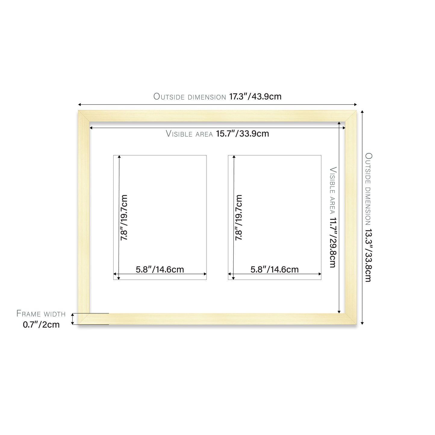 Gold Picture Frame 20mm Edge