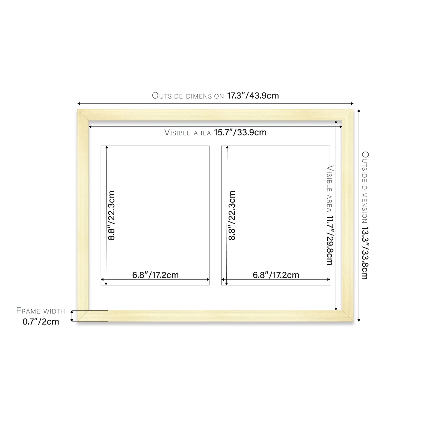 Gold Picture Frame 20mm Edge
