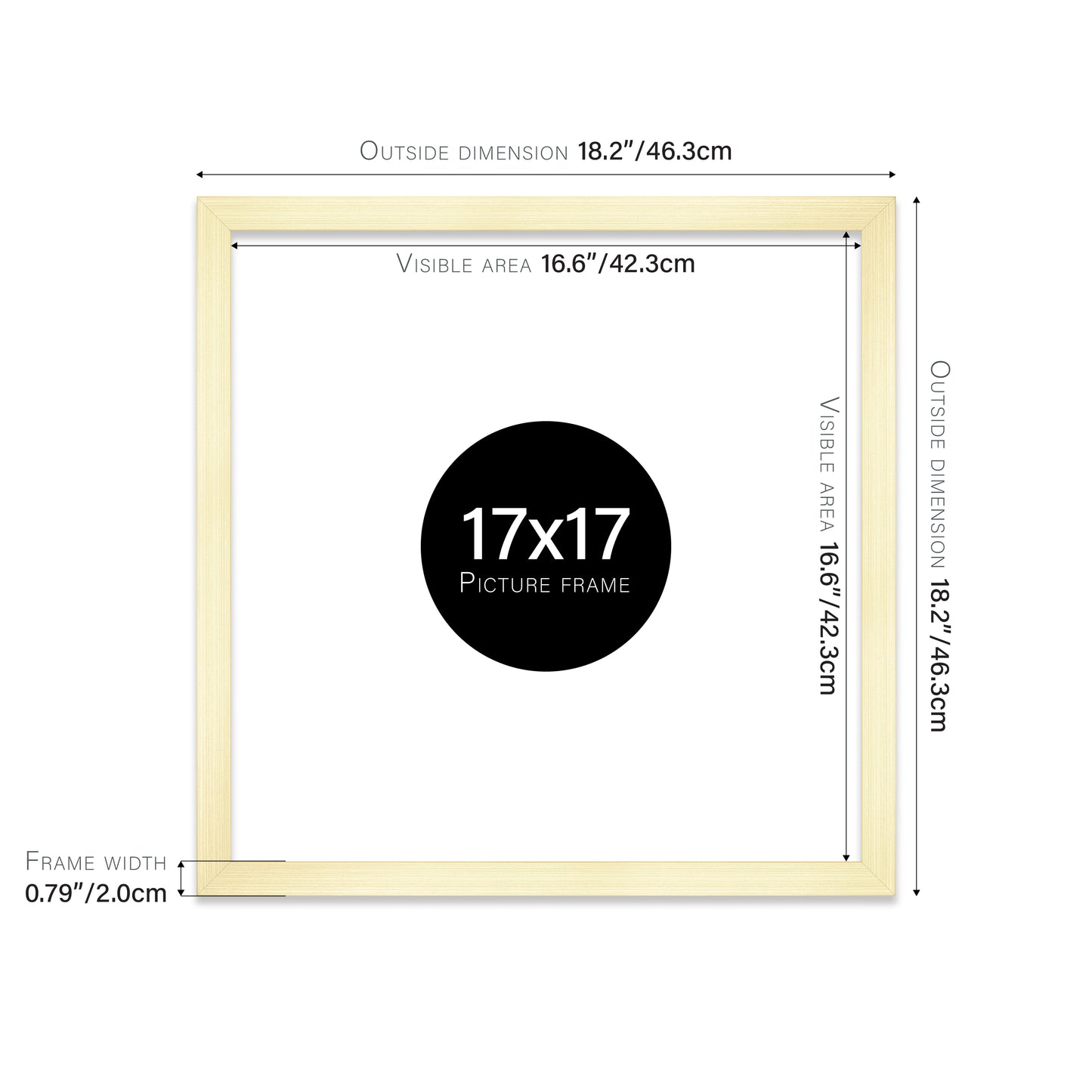 Gold 17x17" certificate frame wholesale