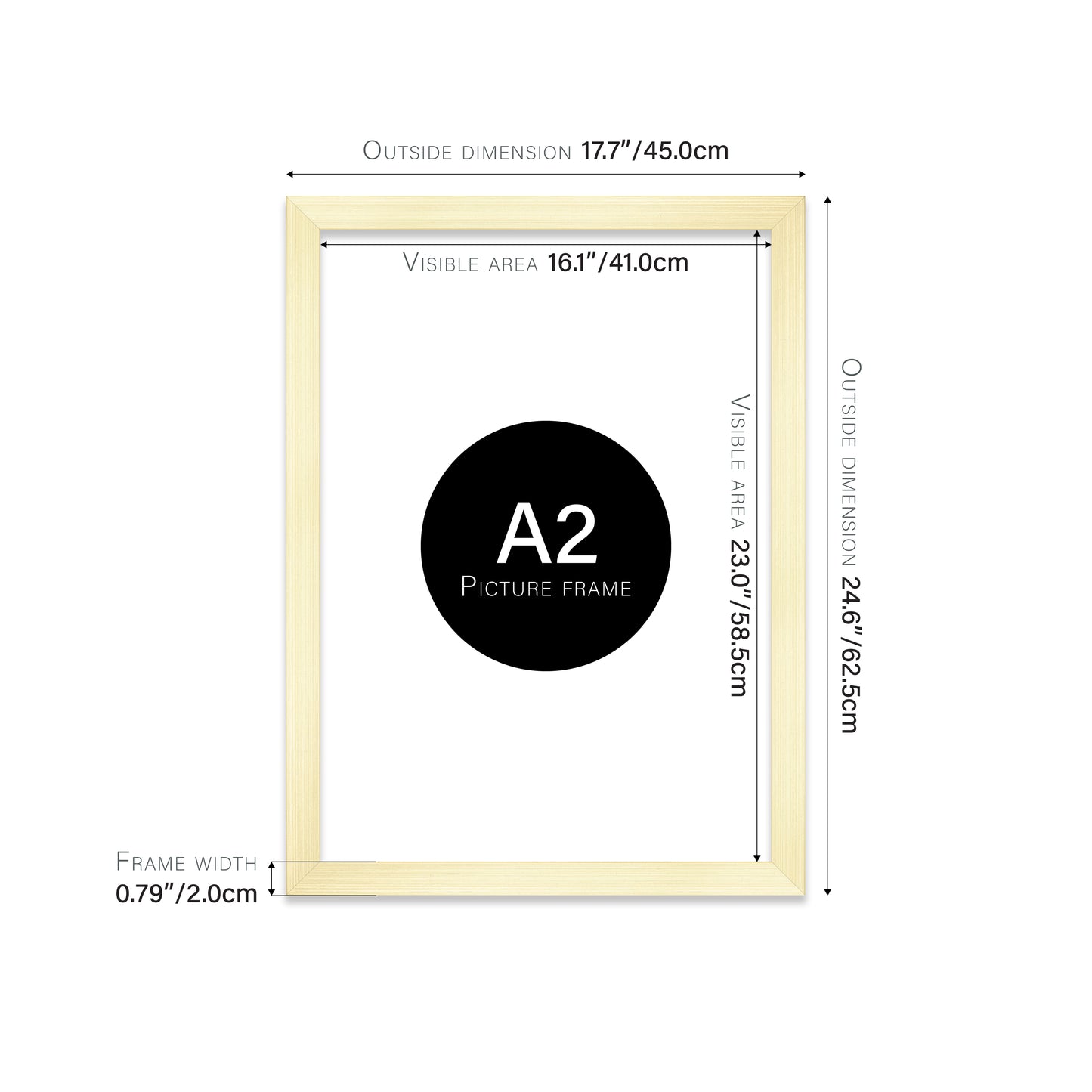 Gold A2 Polcore frame bulk buy