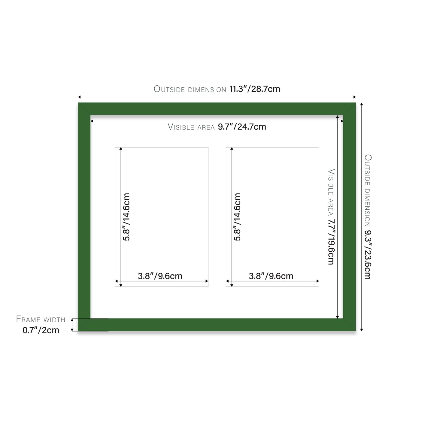 Green Picture Frame 20mm Edge