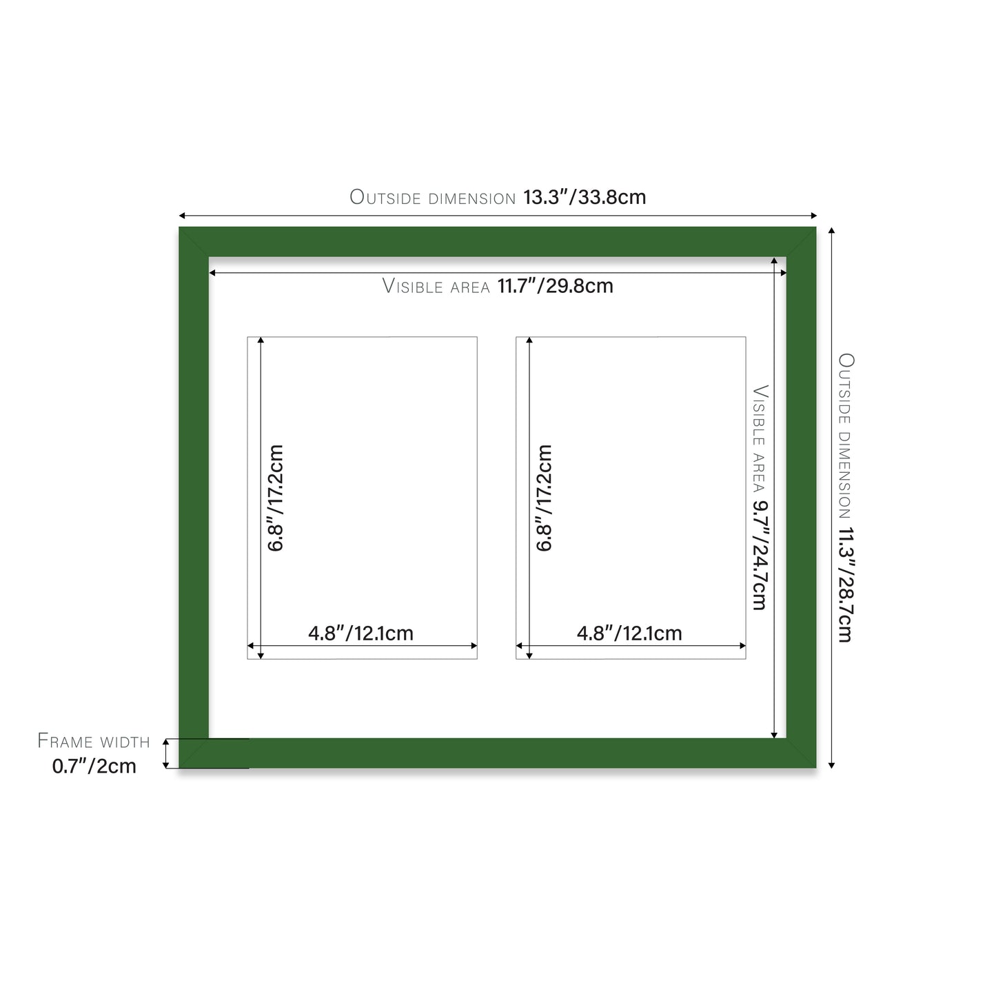 Green Picture Frame 20mm Edge