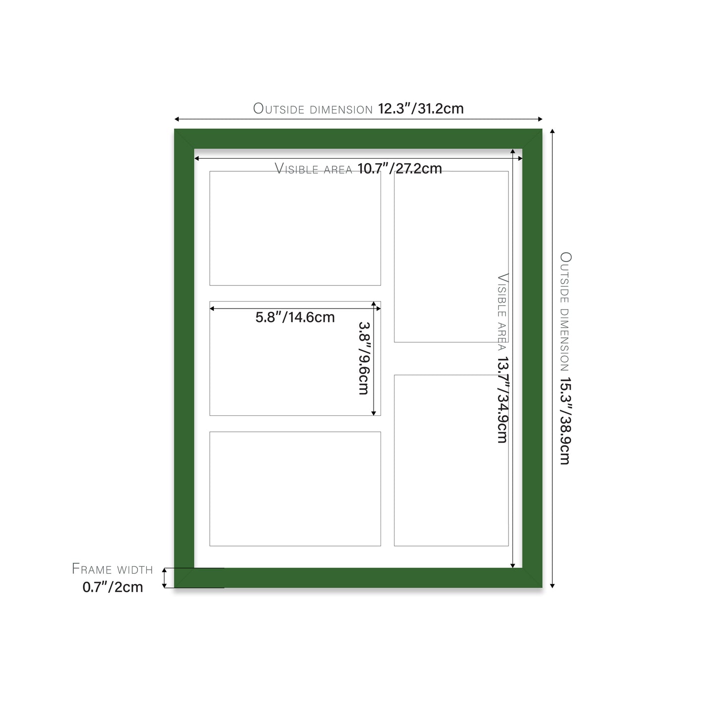Green Picture Frame 20mm Edge