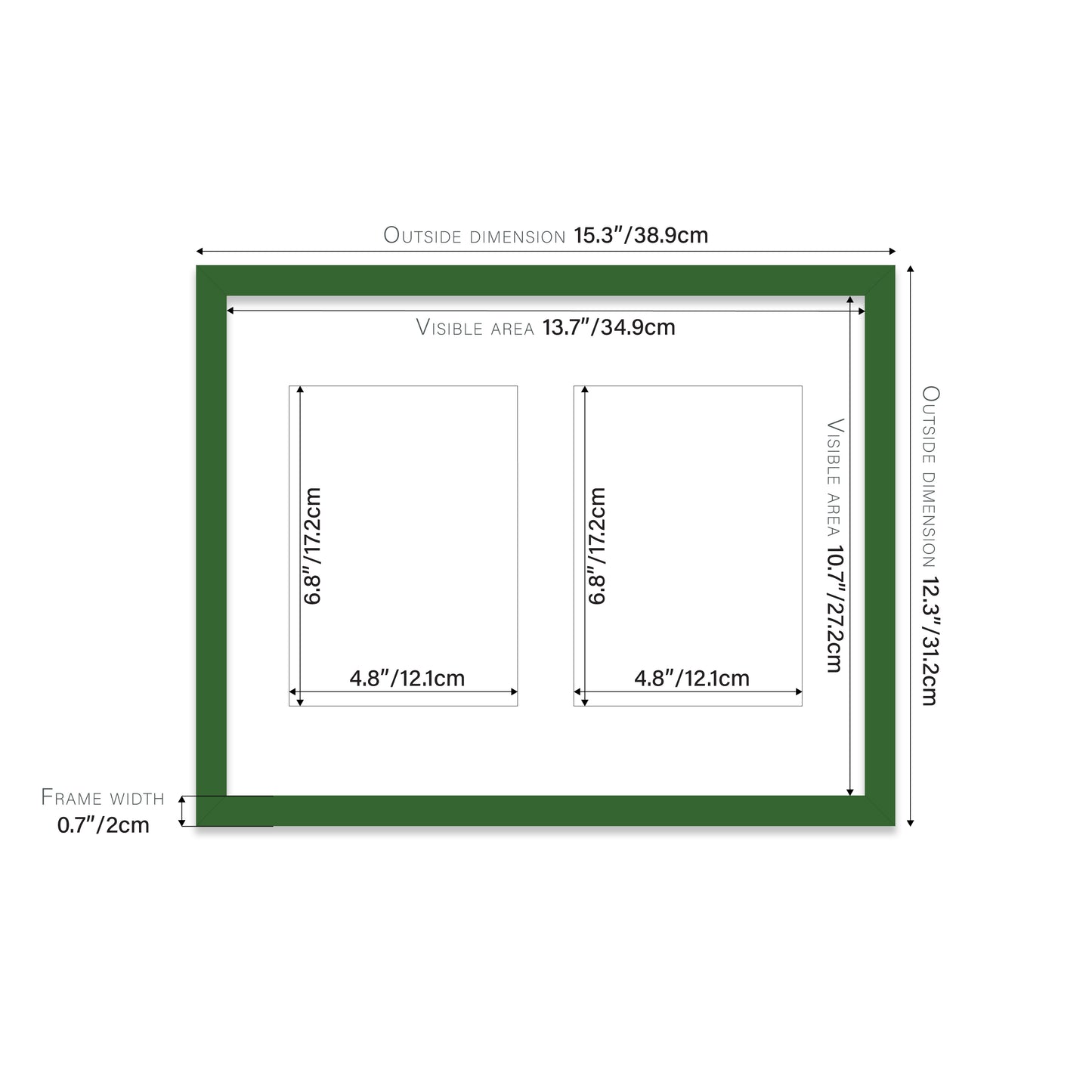 Green Picture Frame 20mm Edge