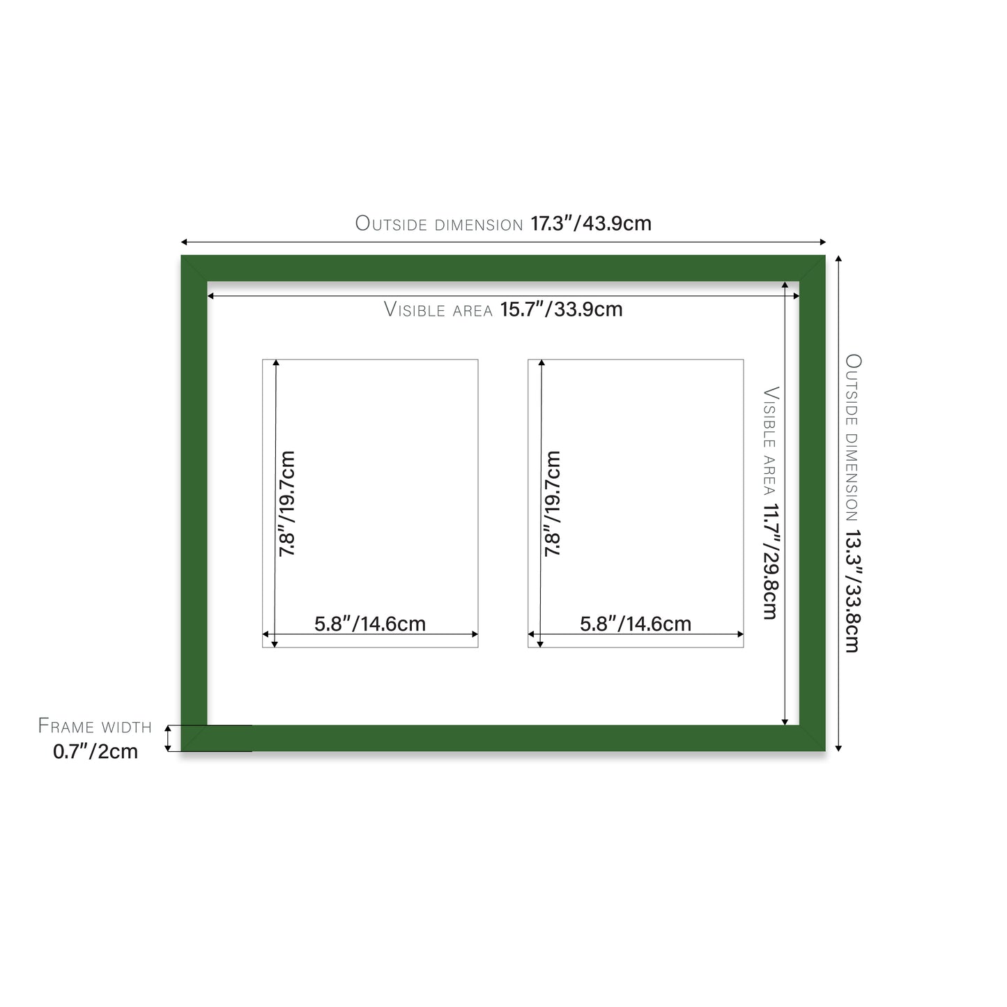 Green Picture Frame 20mm Edge