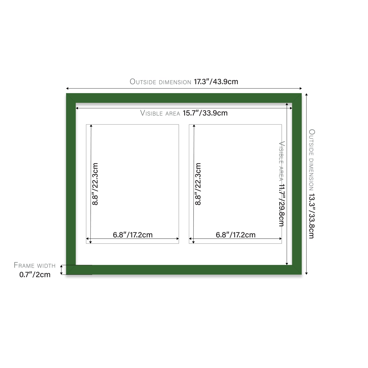 Green Picture Frame 20mm Edge