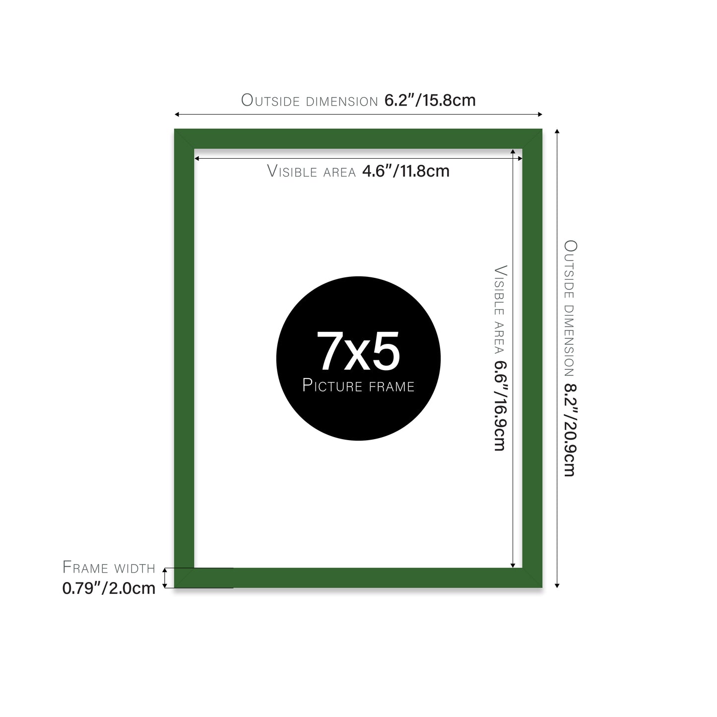 Green Picture Frame 20mm Edge