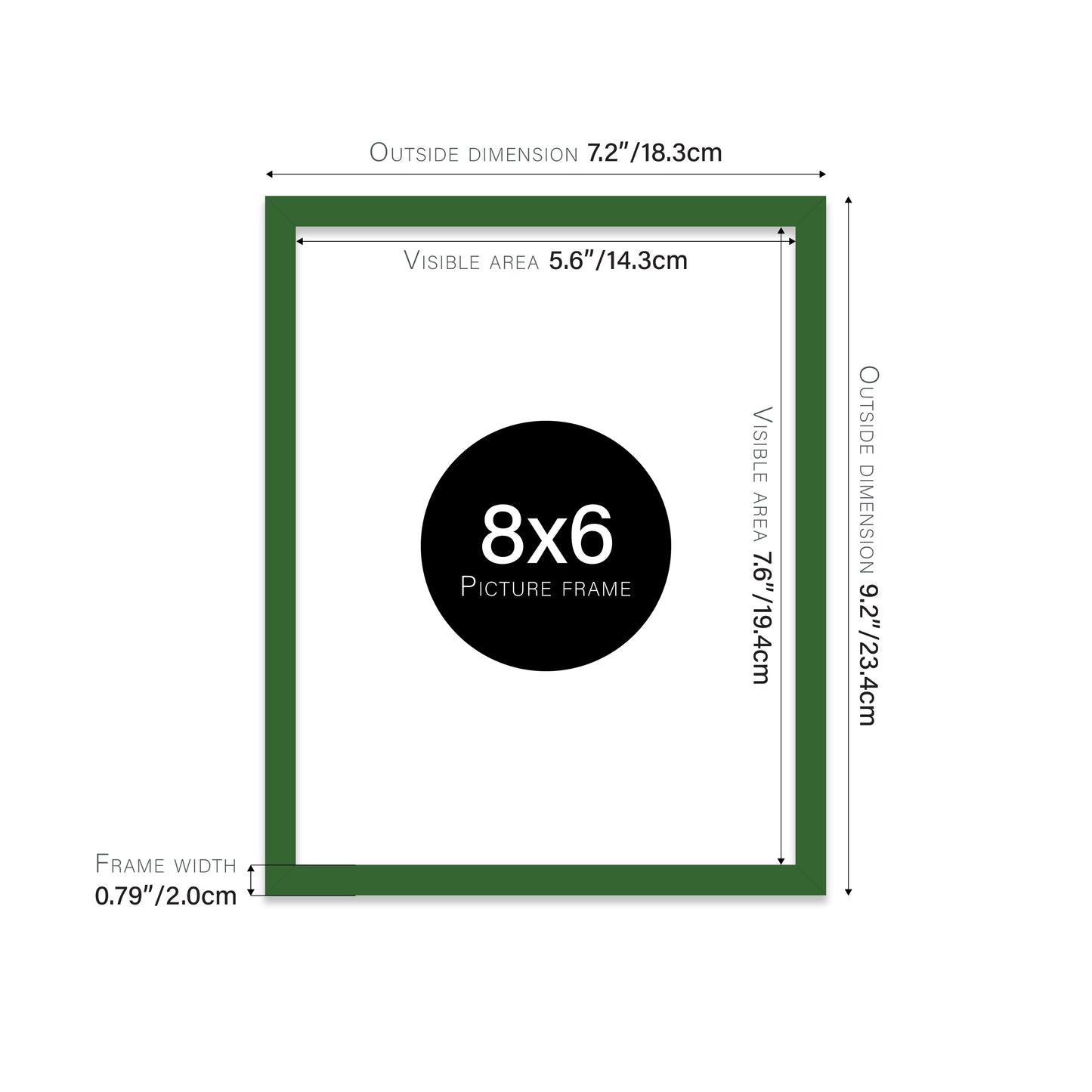 Green Picture Frame 20mm Edge