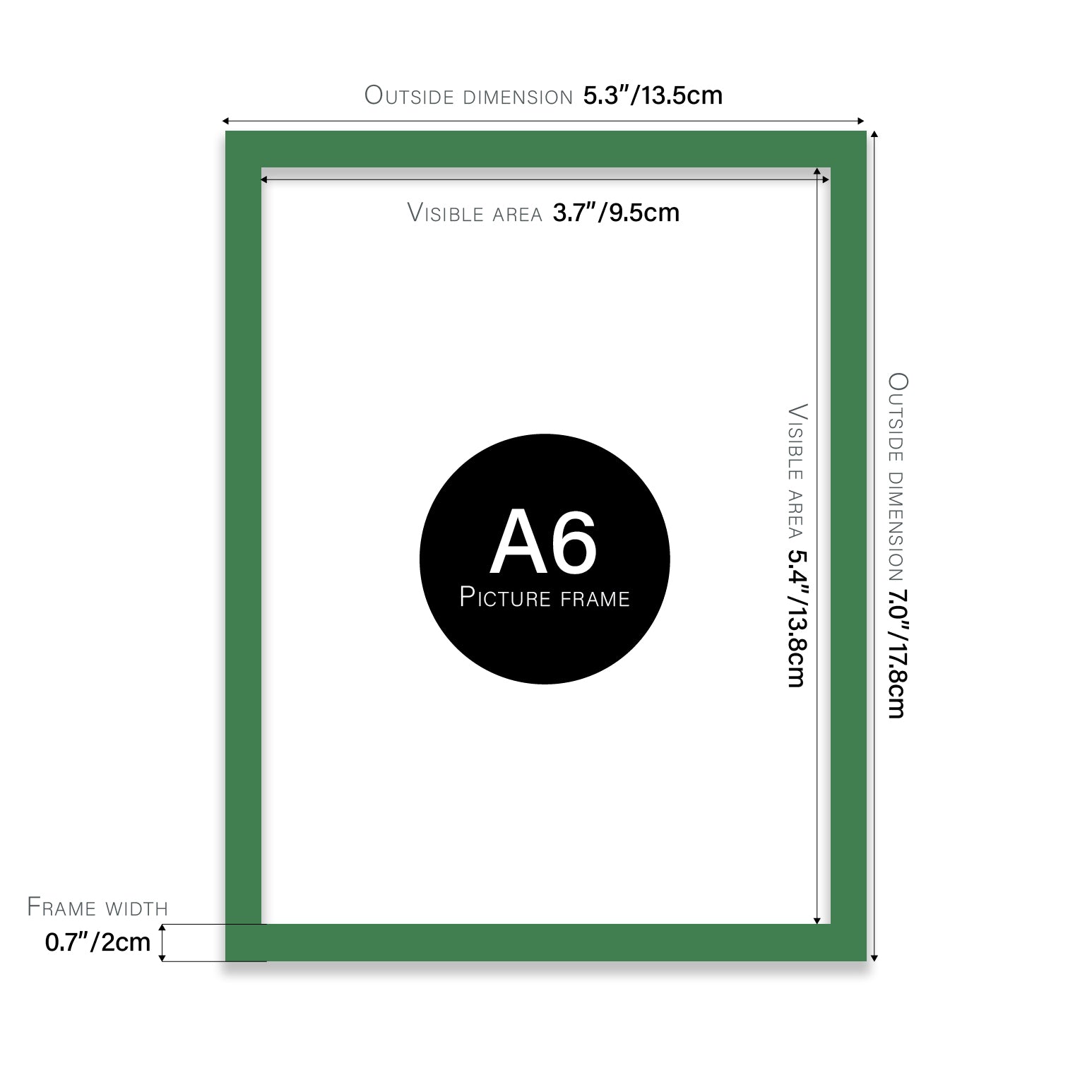 Green A6 Picture Frame b2b