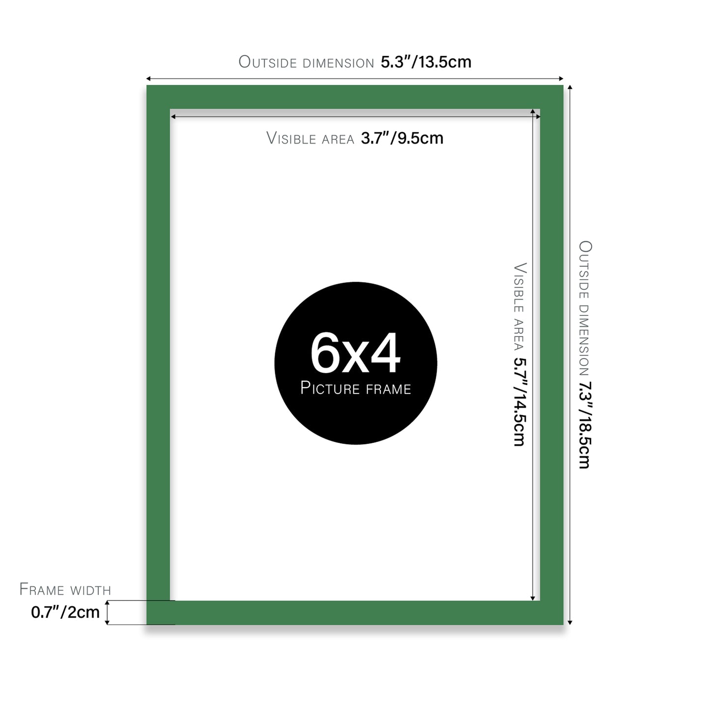 Green 6x4" picture frame for stores