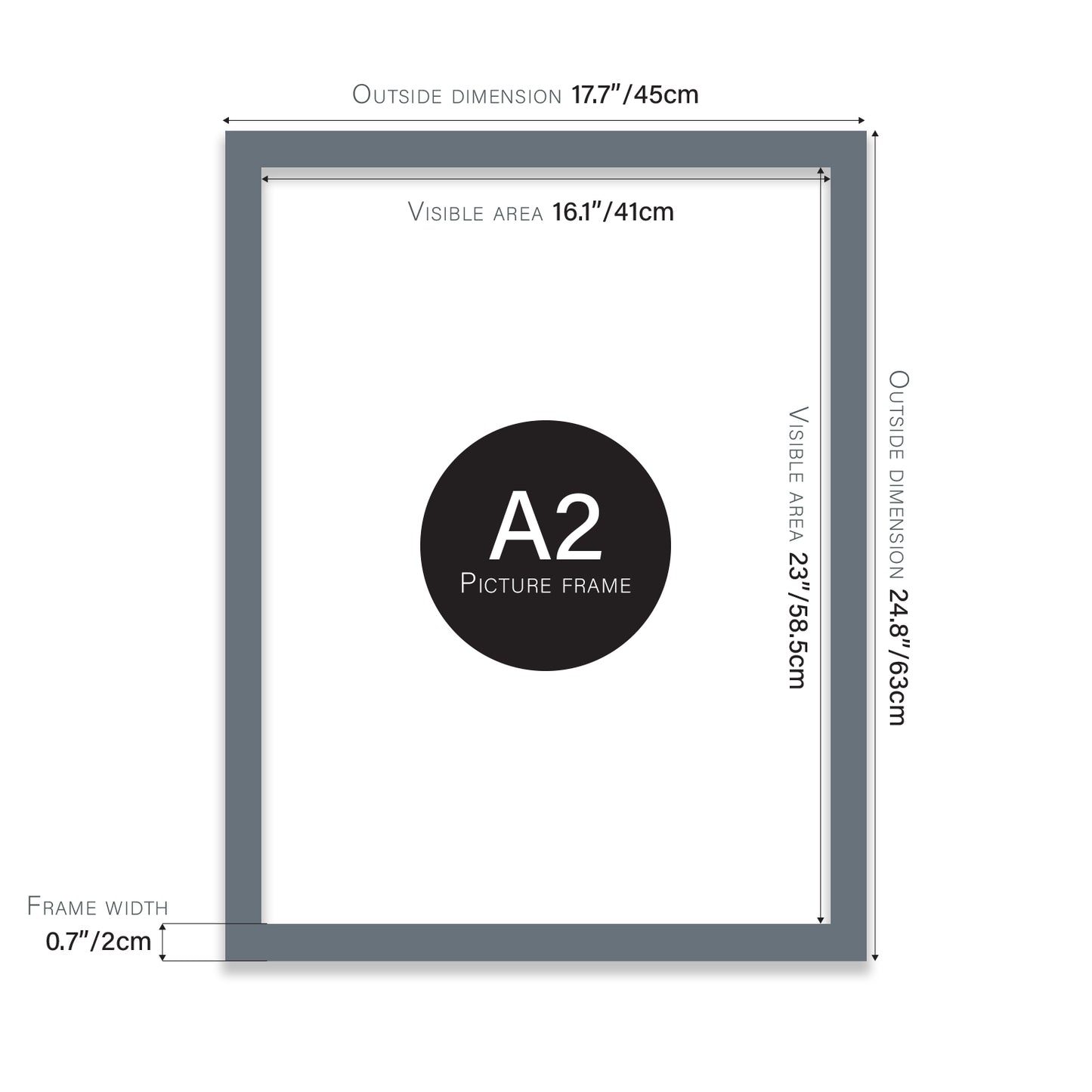 Grey A2 Polcore frame bulk buy