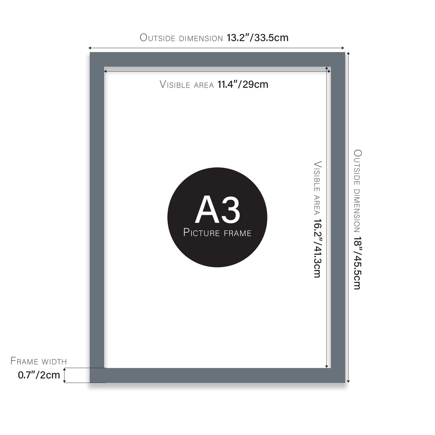Grey A3 eco-friendly frame wholesale