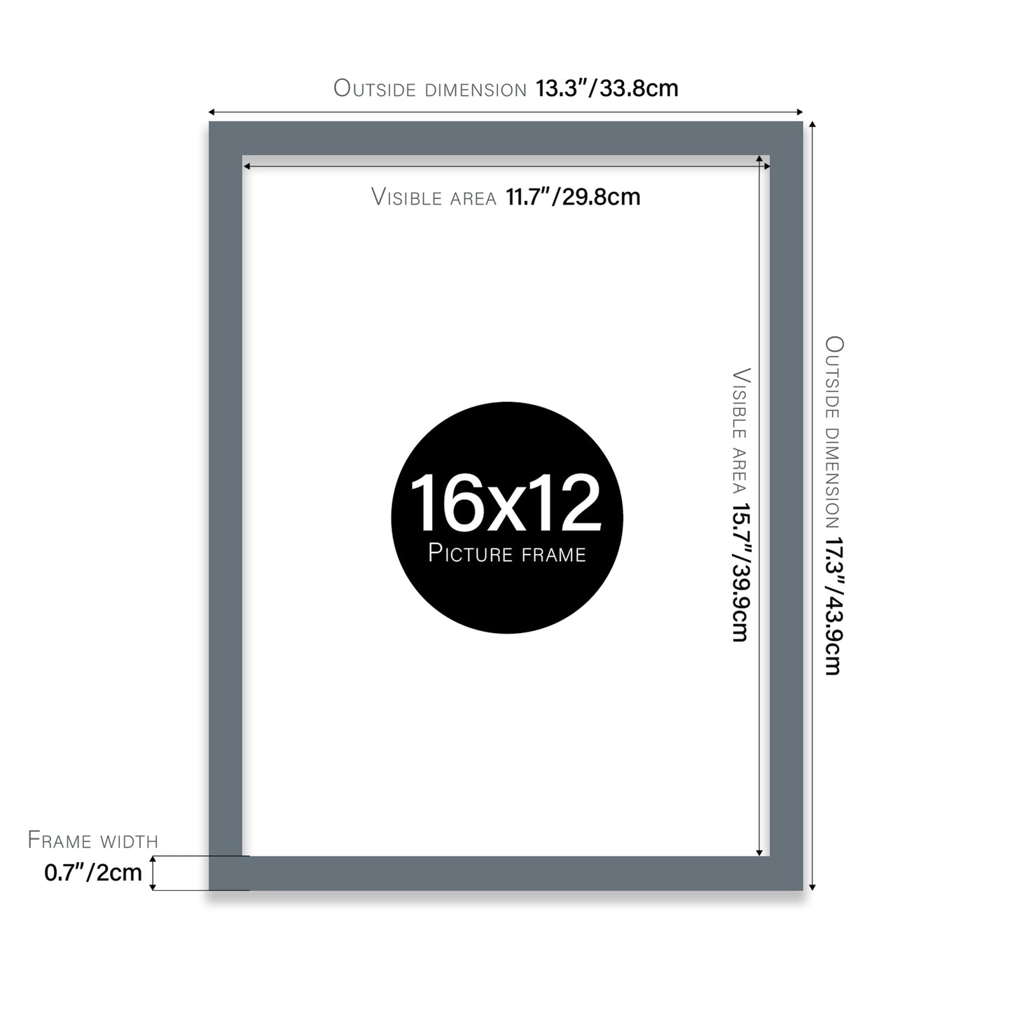 Grey 16x12"  wholesale picture frames