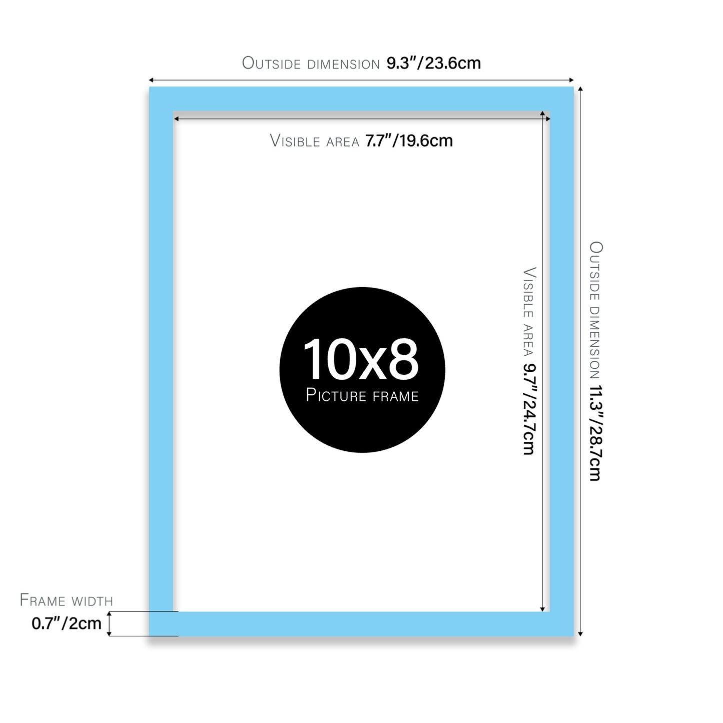 Light Blue 10x8" bulk frames for resale