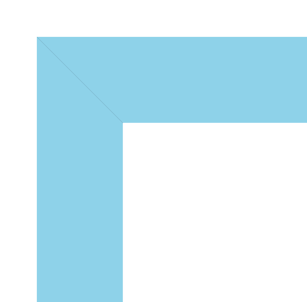 Light Blue Picture Frame 20mm Edge