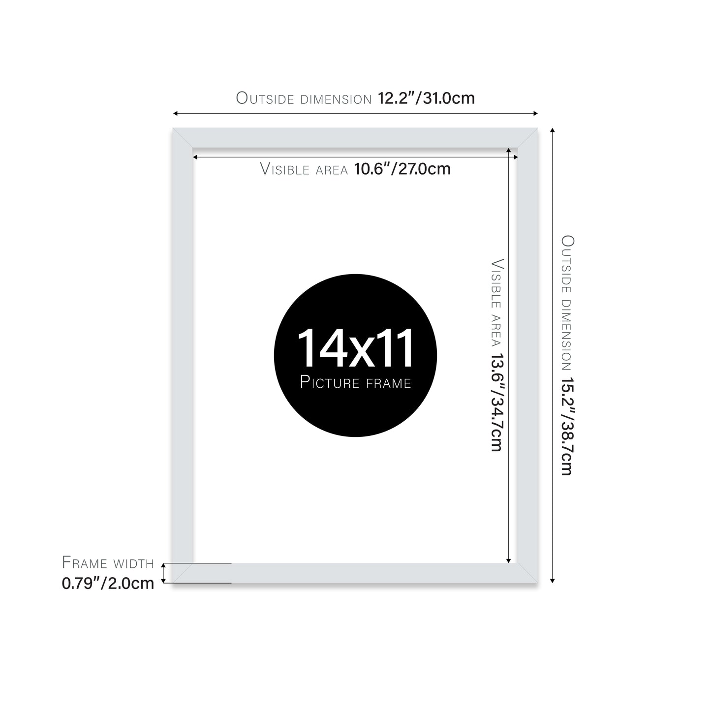 Light Grey 14x11" trade photo frame distributor UK