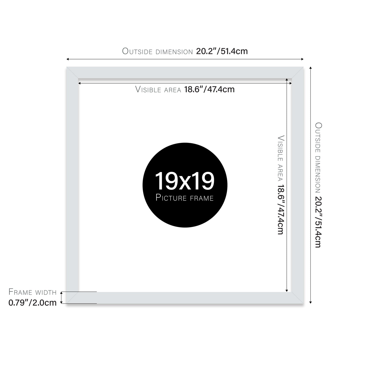 Light Grey 19x19" Polcore frame bulk buy