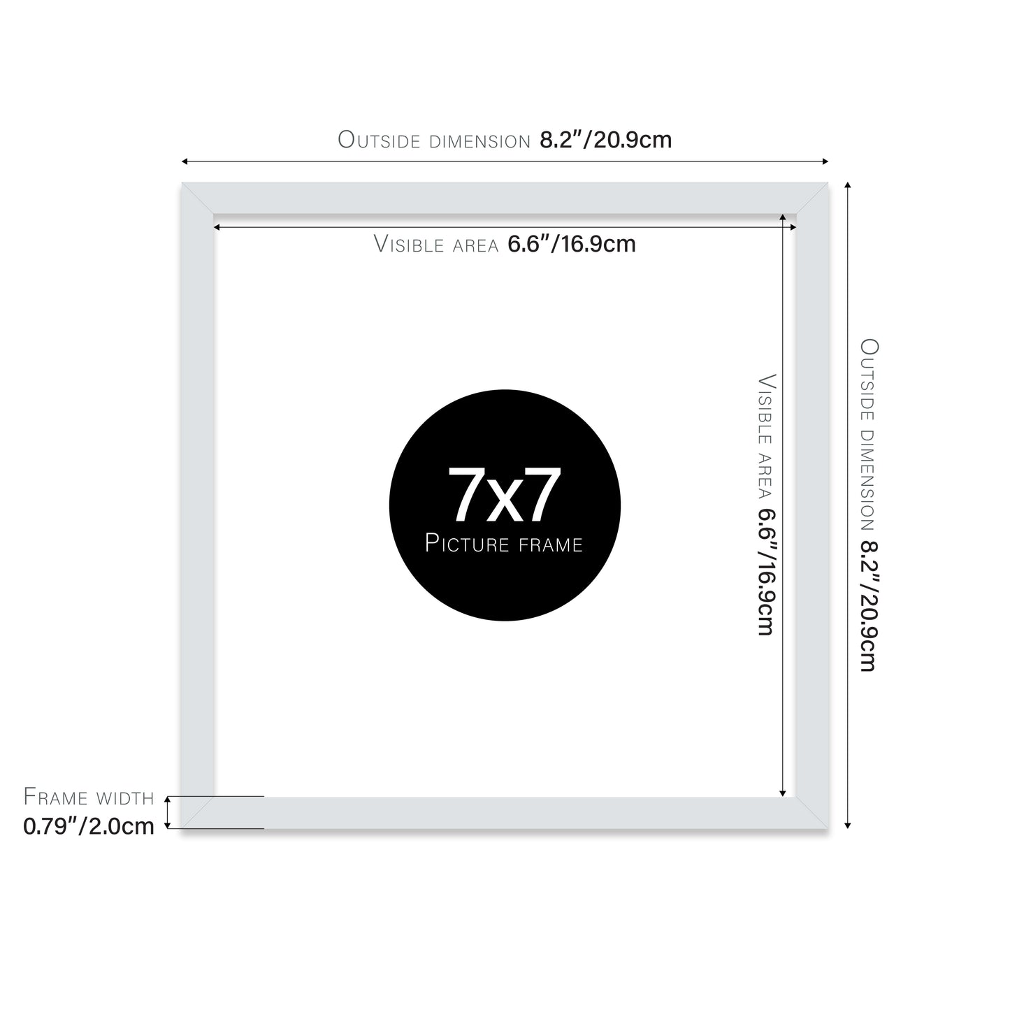 Light Grey 7x7" bulk frames for resale
