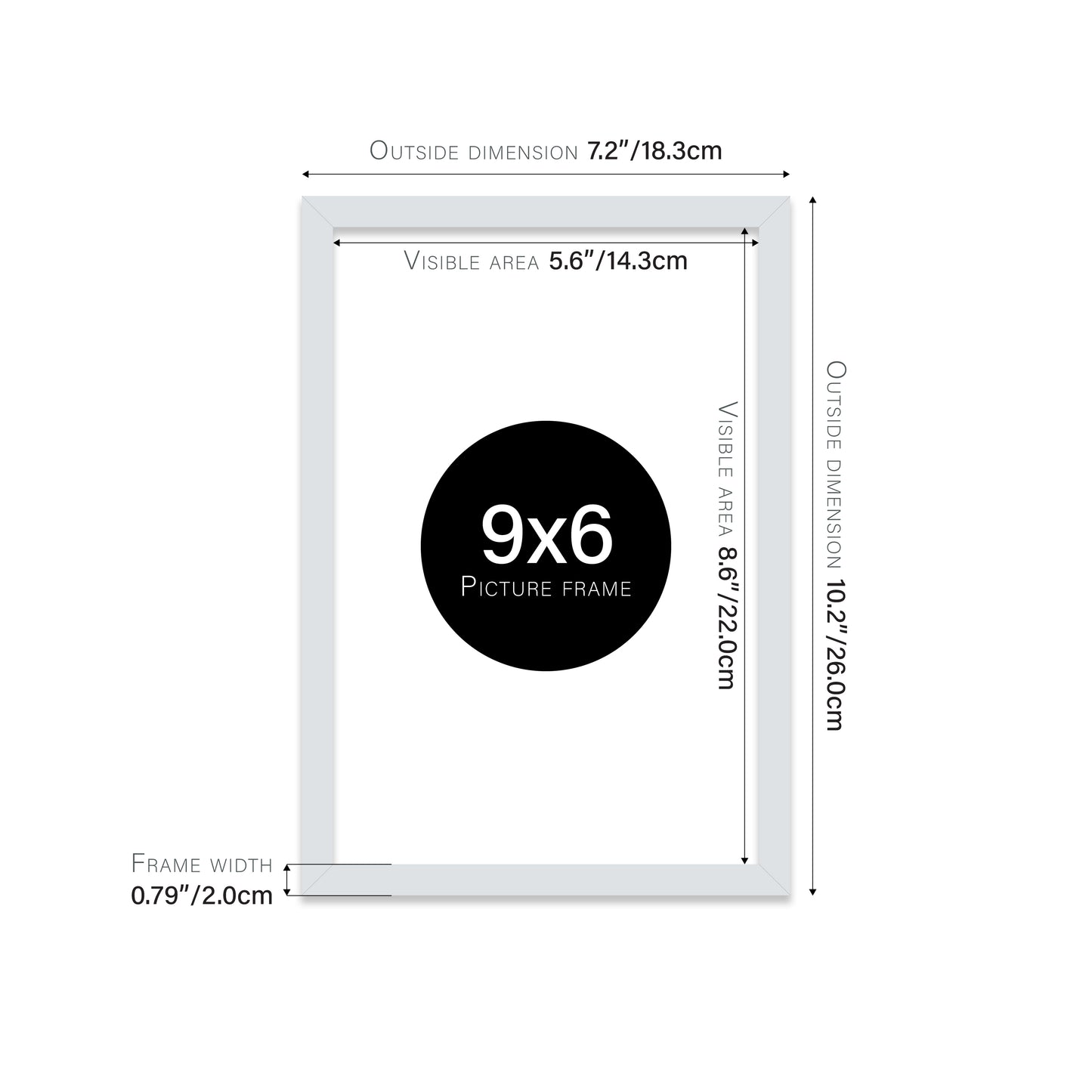 Light Grey 9x6" frame trade supplier