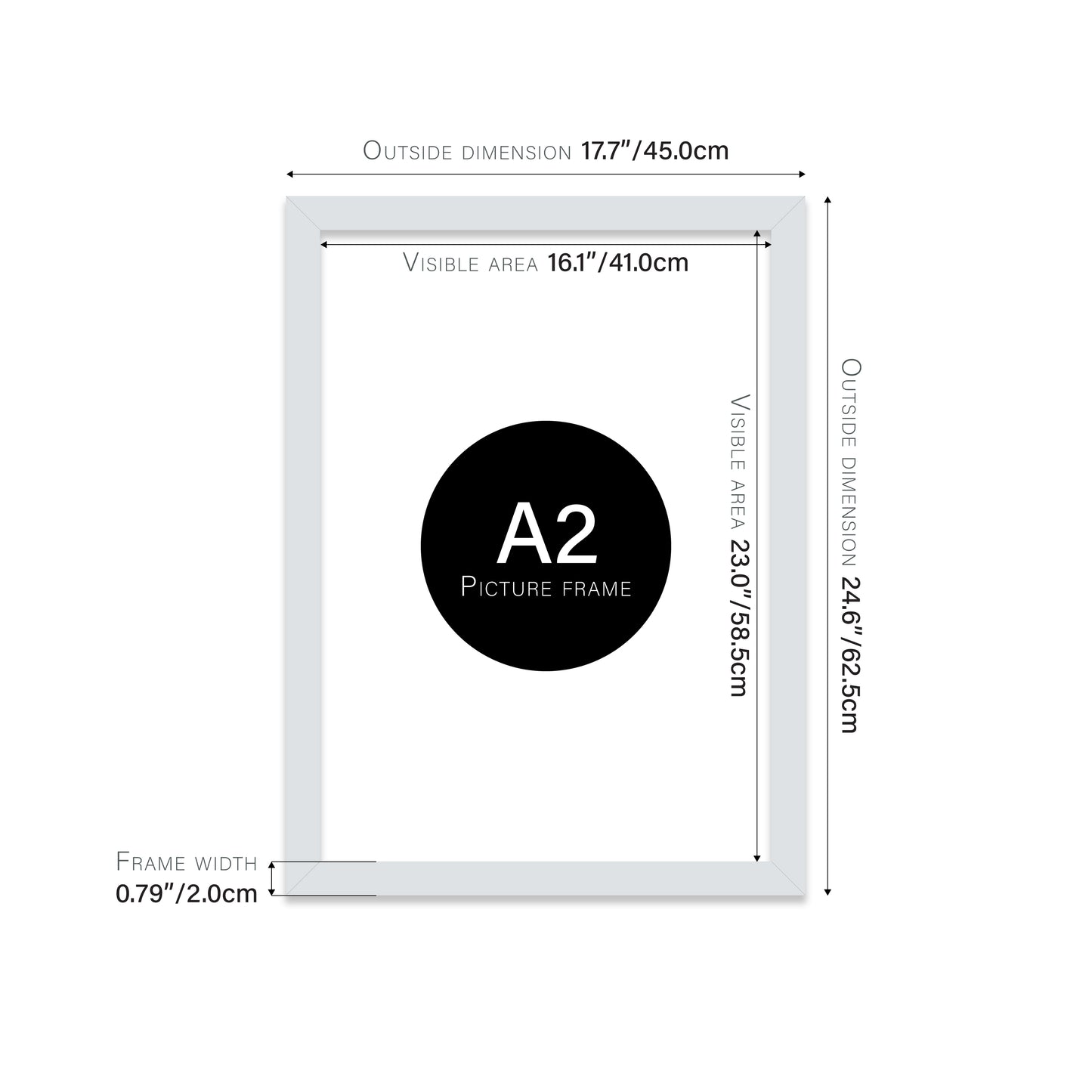 Light Grey A2 Polcore frame bulk buy
