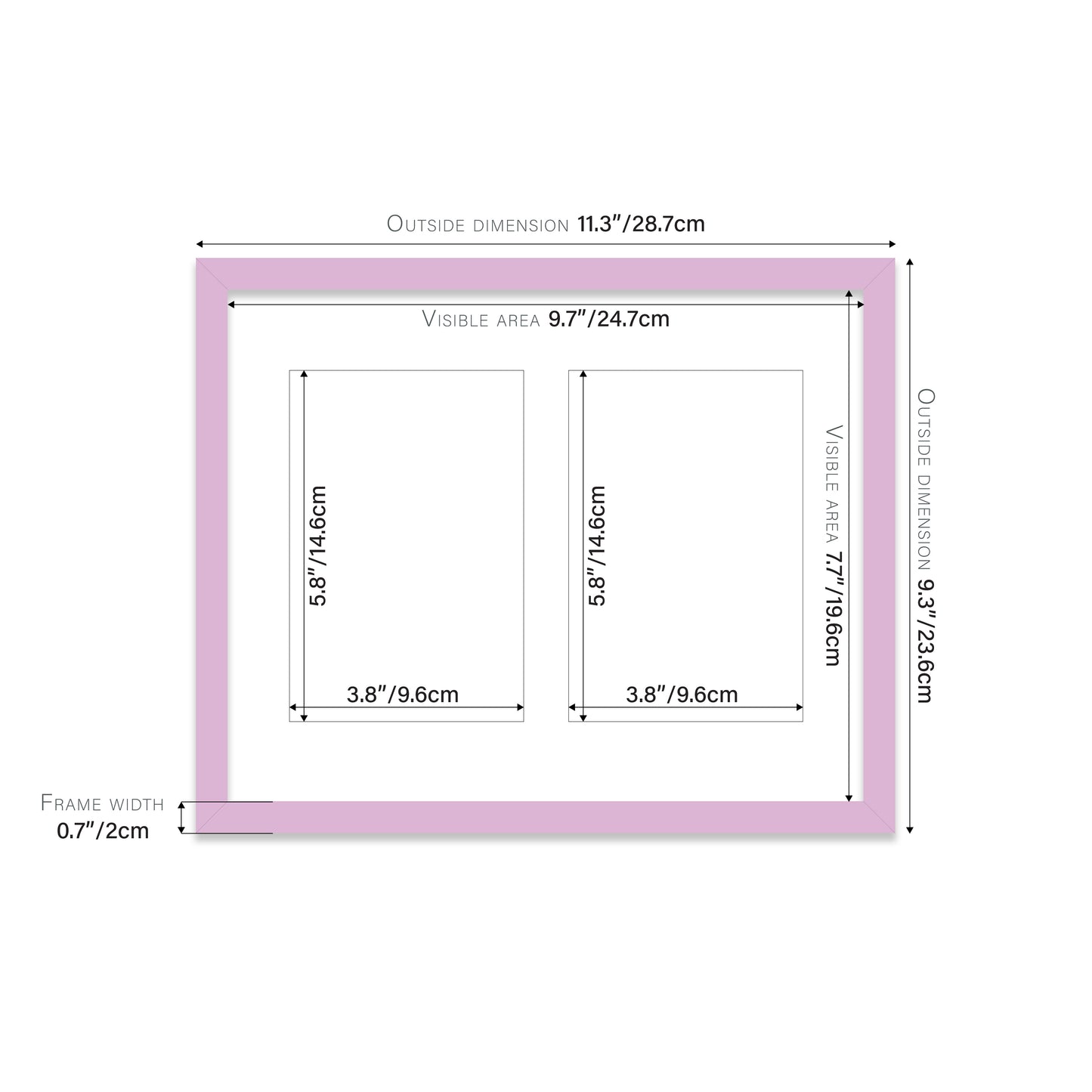 Lilac Picture Frame 20mm Edge