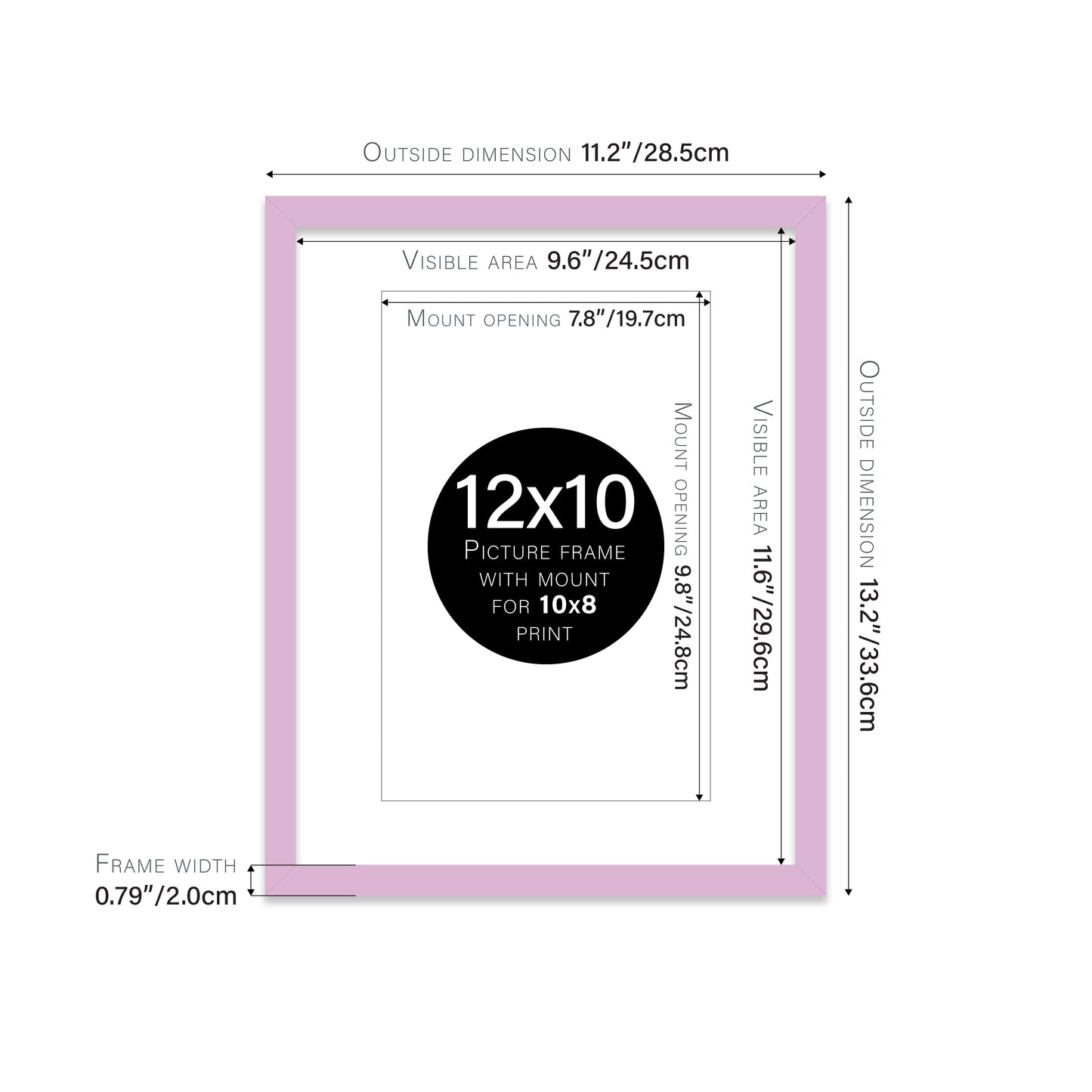 Lilac Picture Frame 20mm Edge