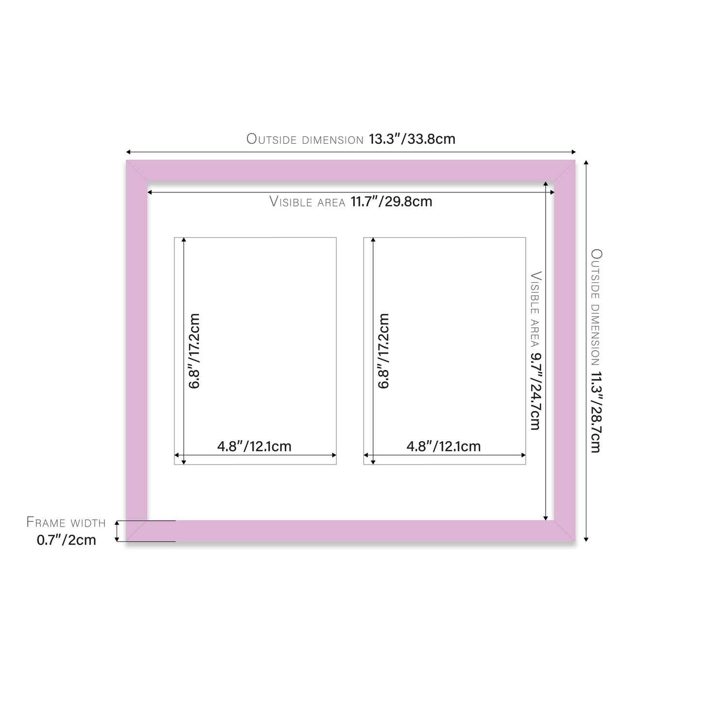 Lilac Picture Frame 20mm Edge