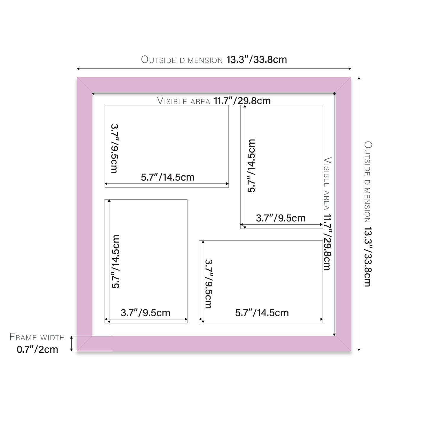 Lilac Picture Frame 20mm Edge