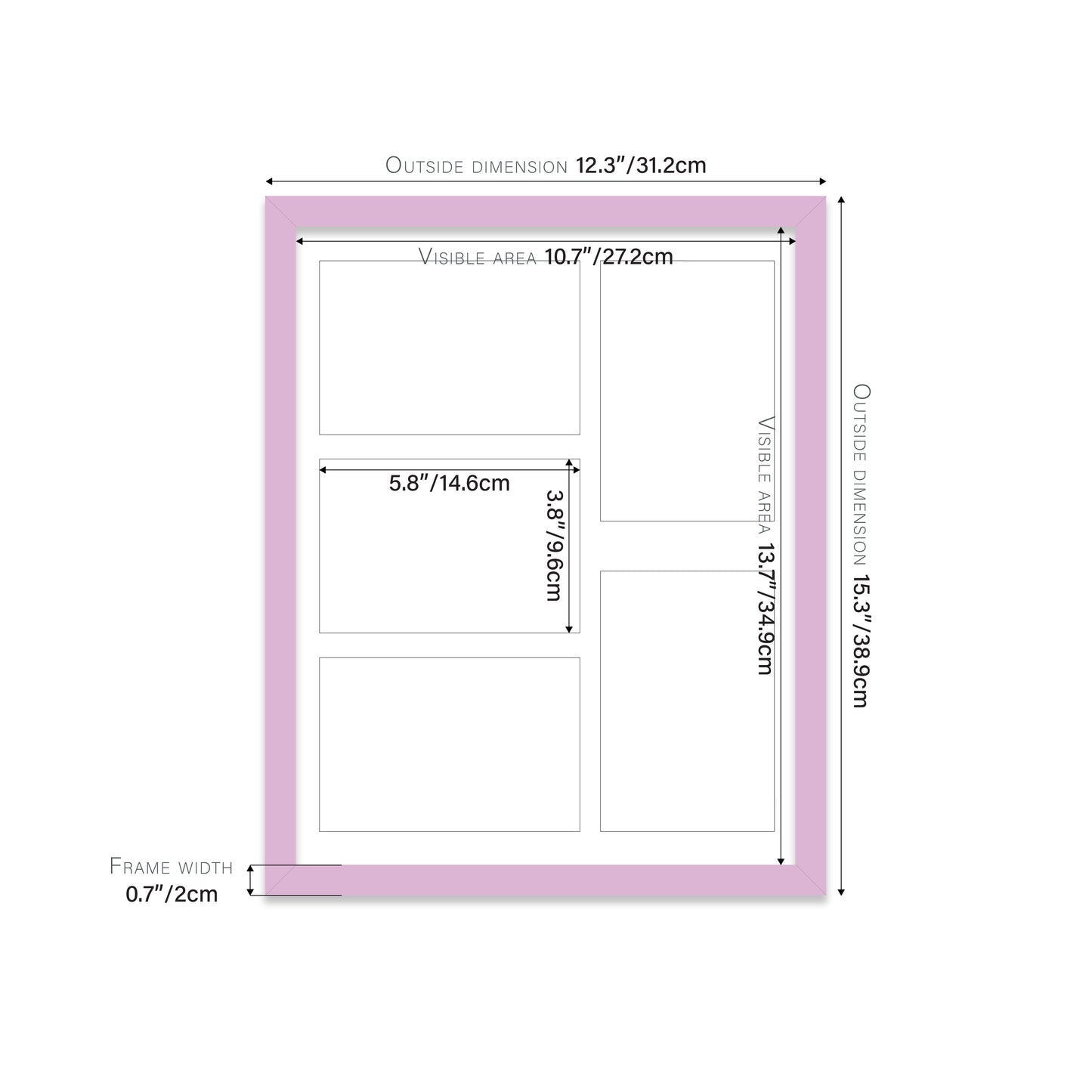 Lilac Picture Frame 20mm Edge