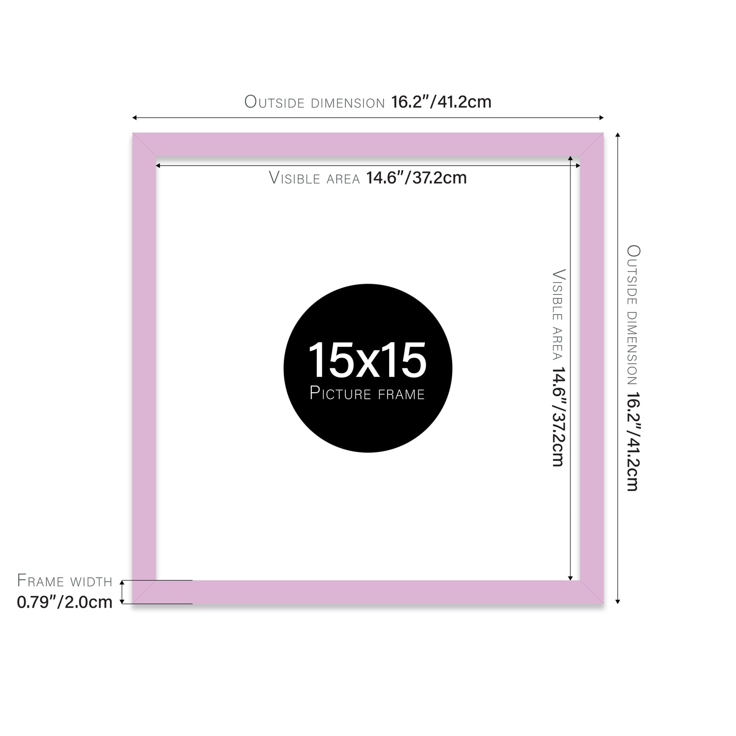 Lilac 15x15" Picture Frame b2b