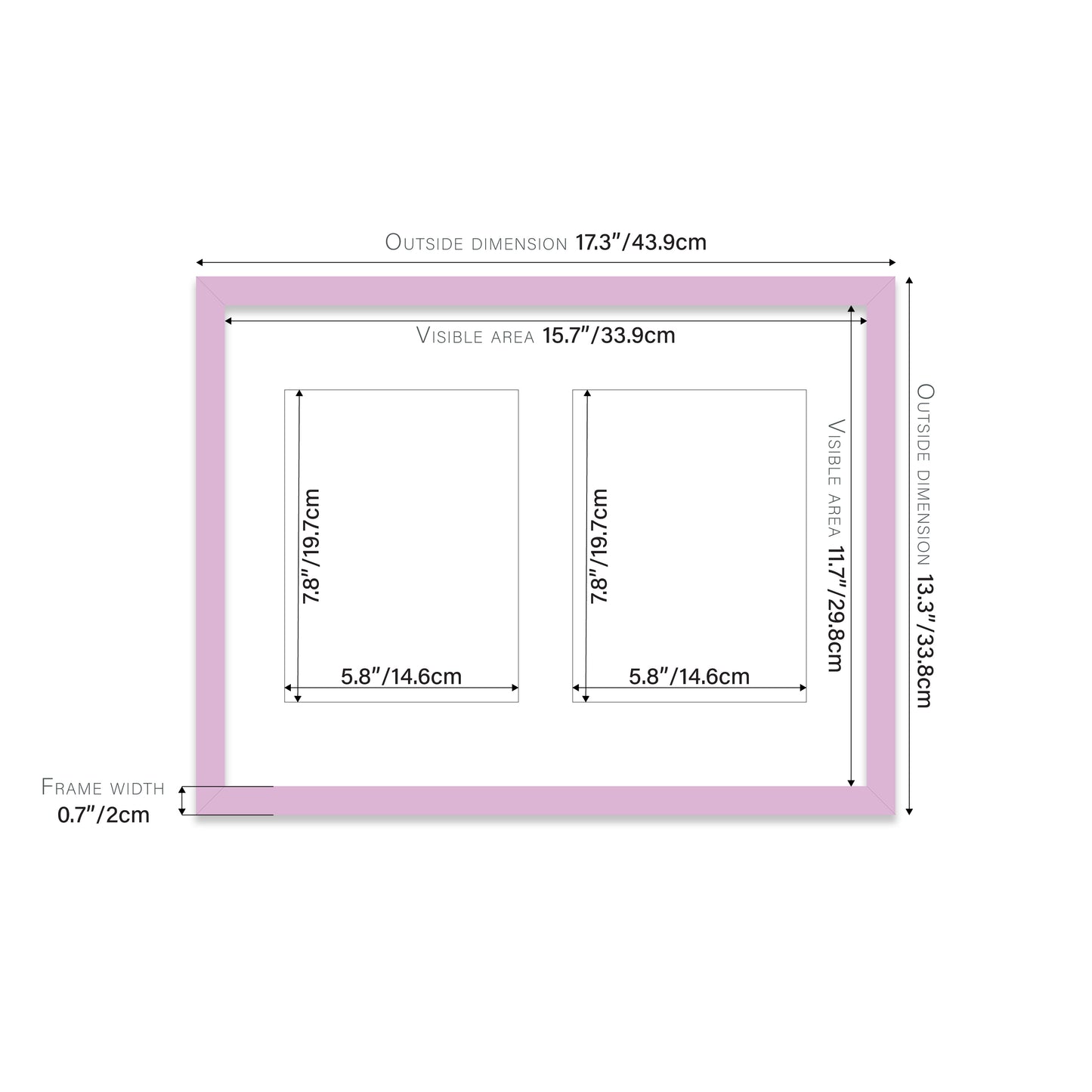 Lilac Picture Frame 20mm Edge