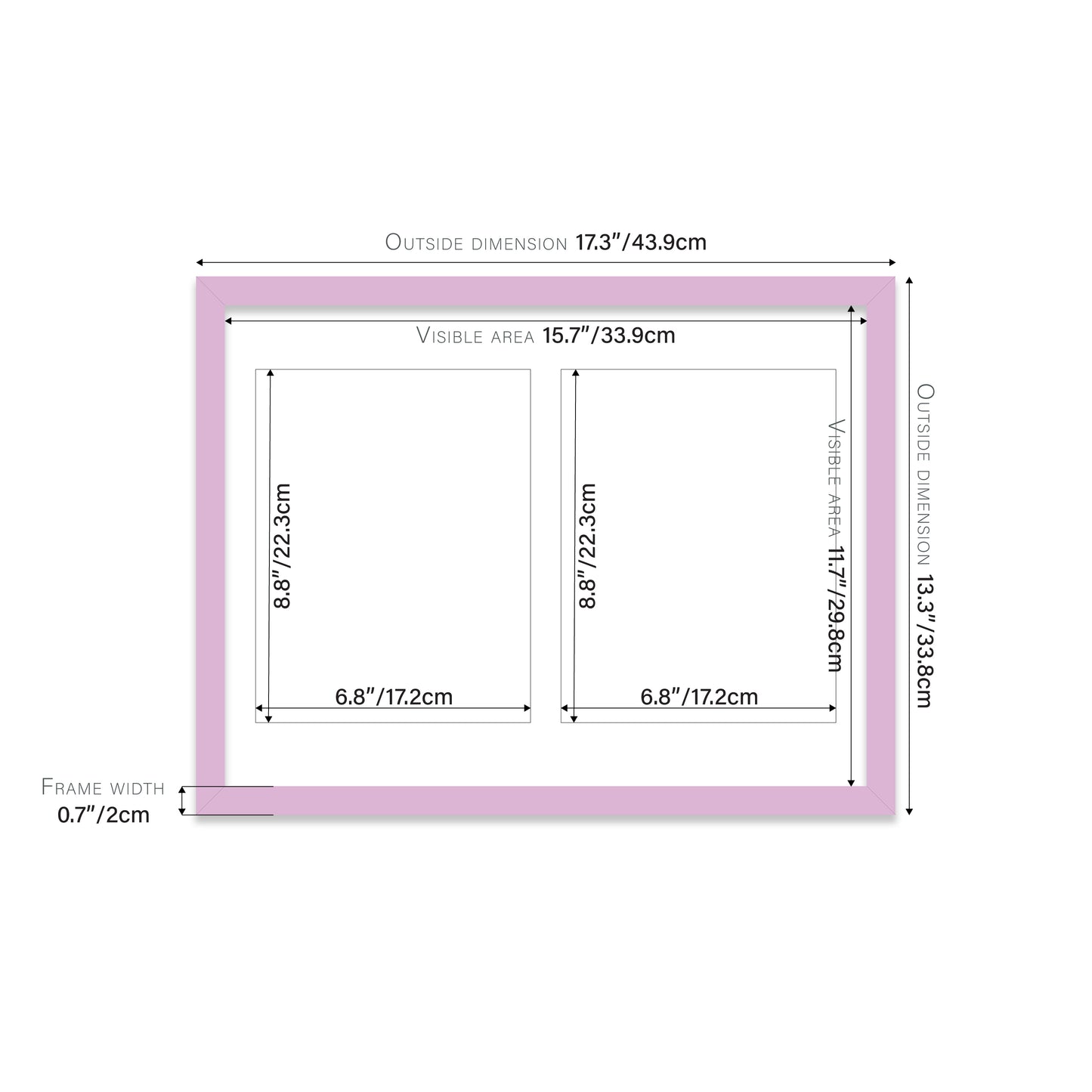 Lilac Picture Frame 20mm Edge