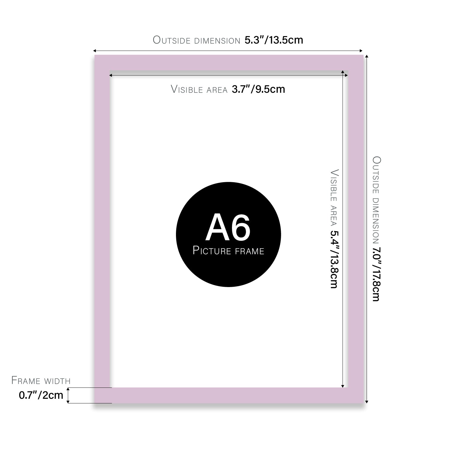 Lilac A6 Picture Frame b2b