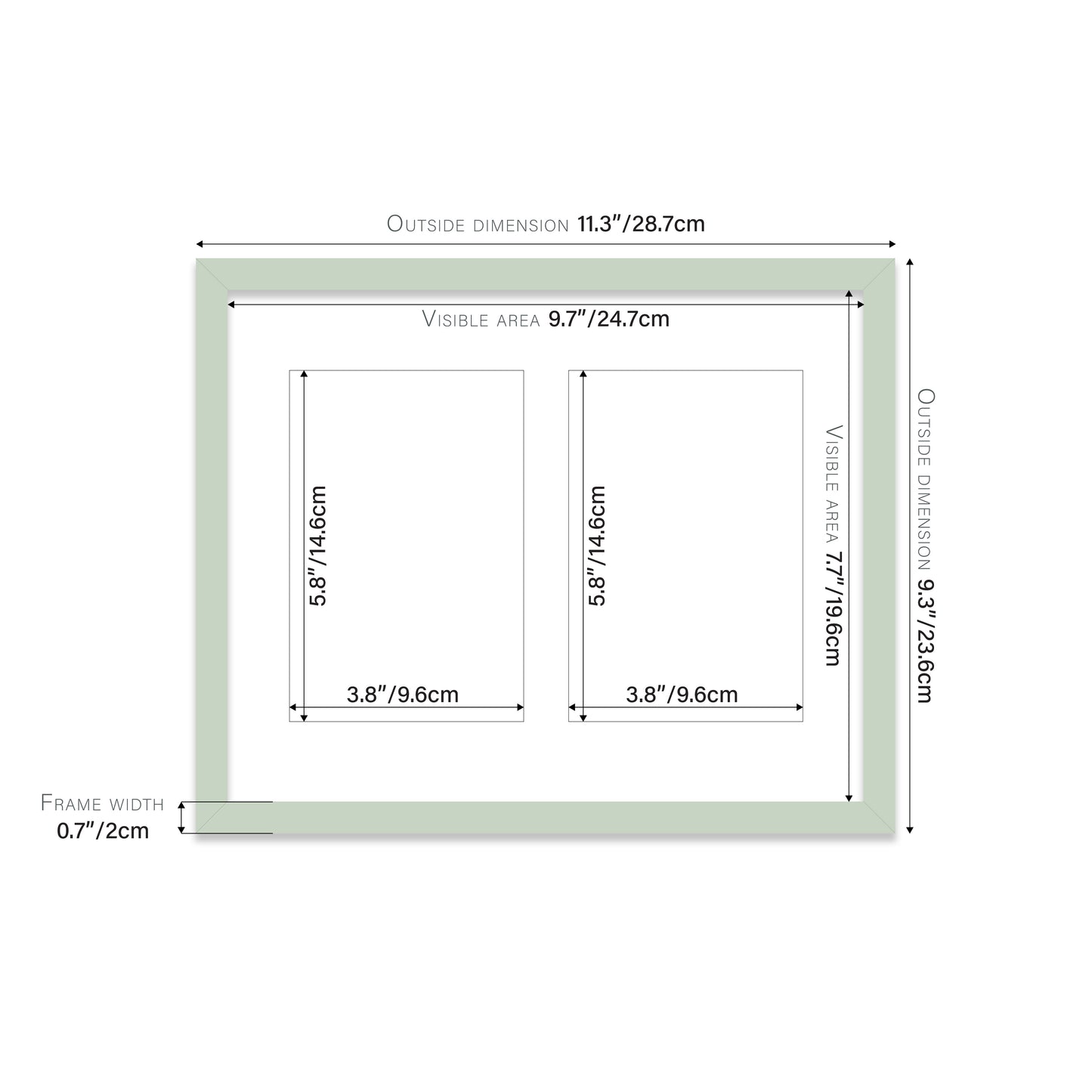 Mint Picture Frame 20mm Edge