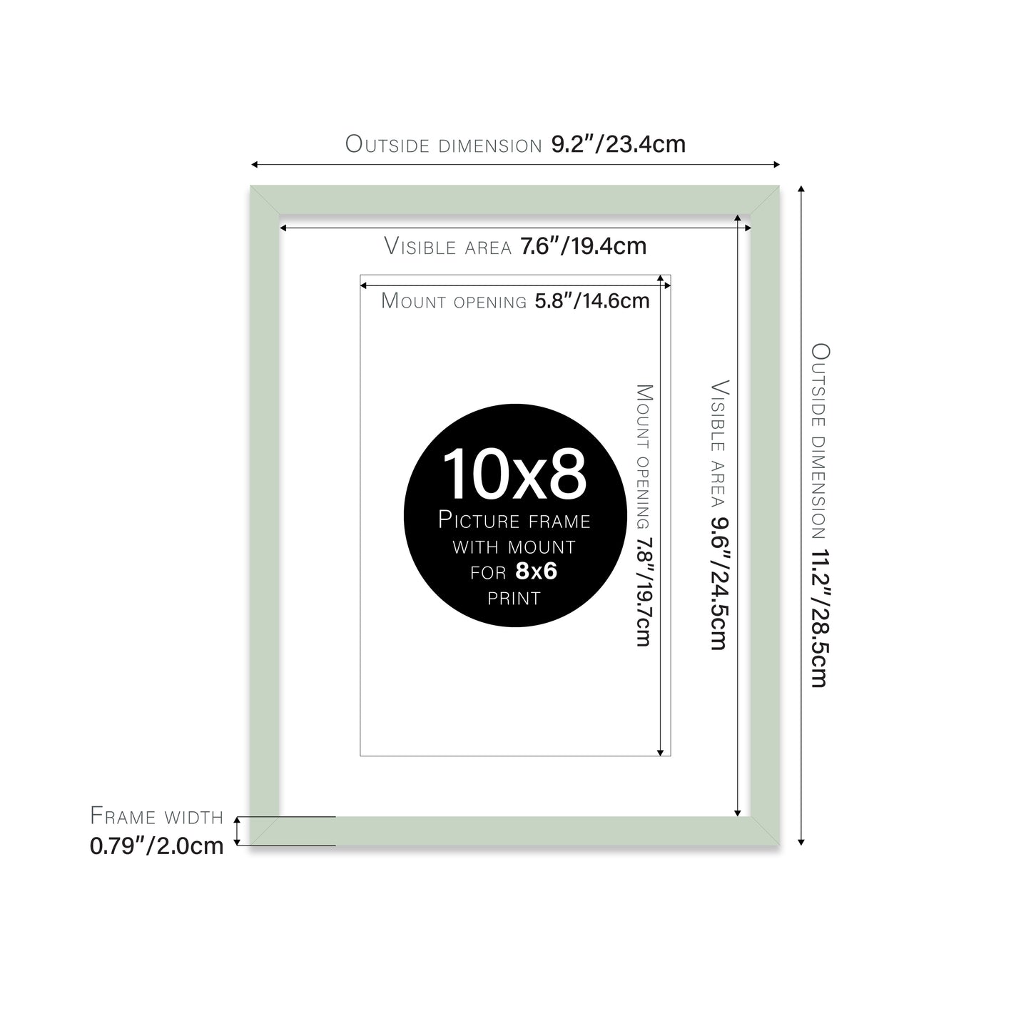 Mint Picture Frame 20mm Edge