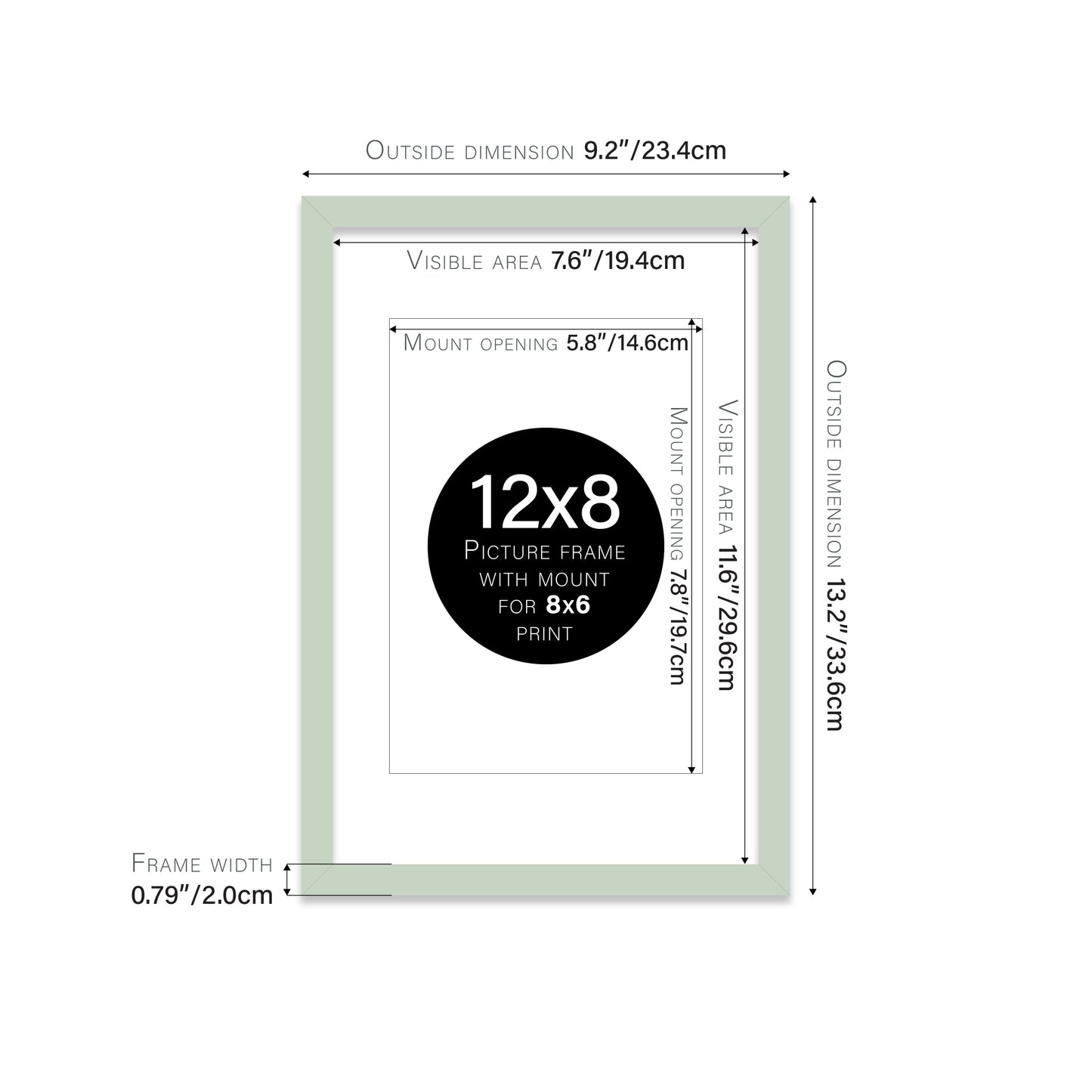 Mint Picture Frame 20mm Edge
