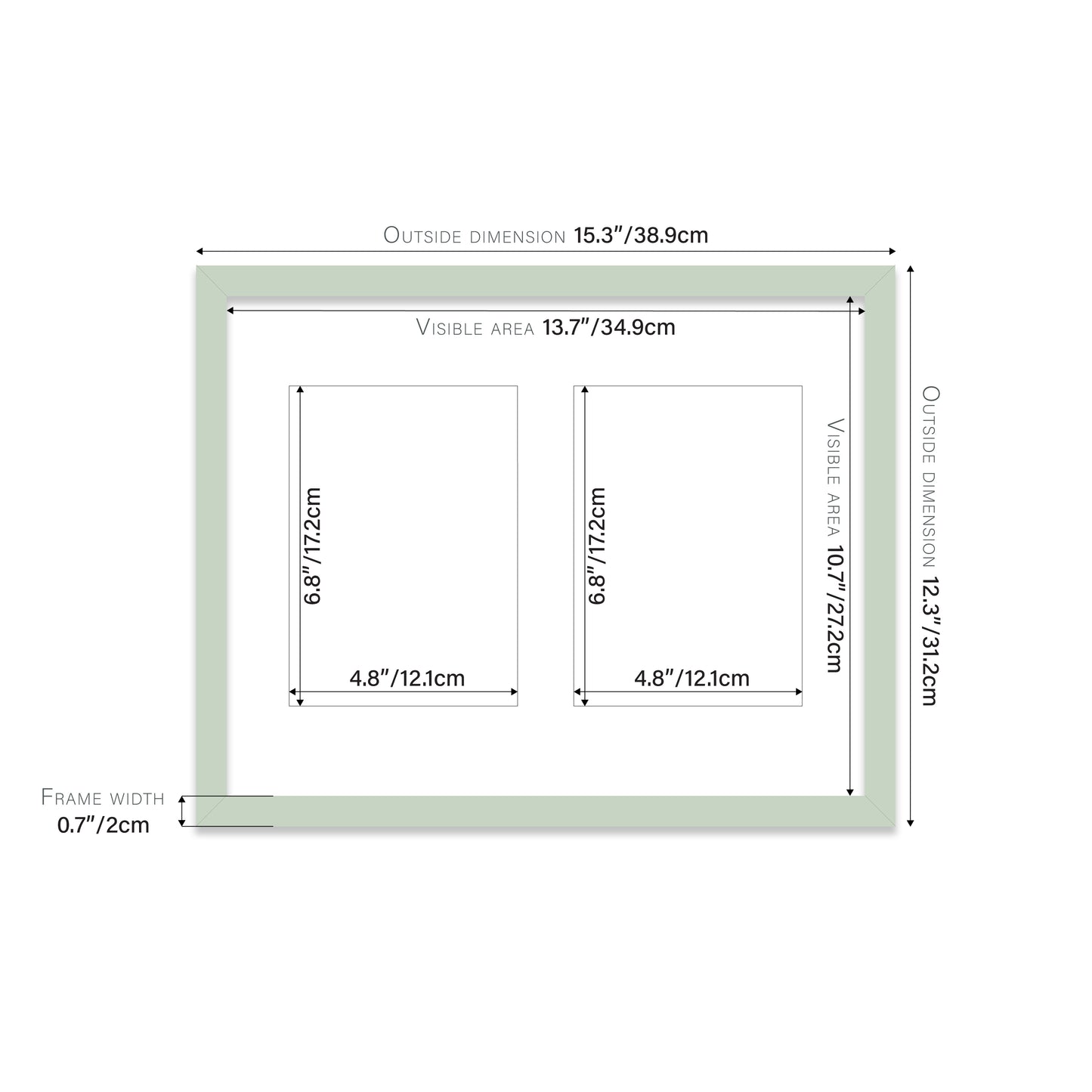 Mint Picture Frame 20mm Edge