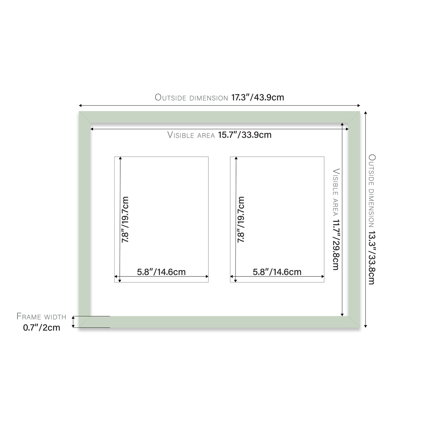 Mint Picture Frame 20mm Edge