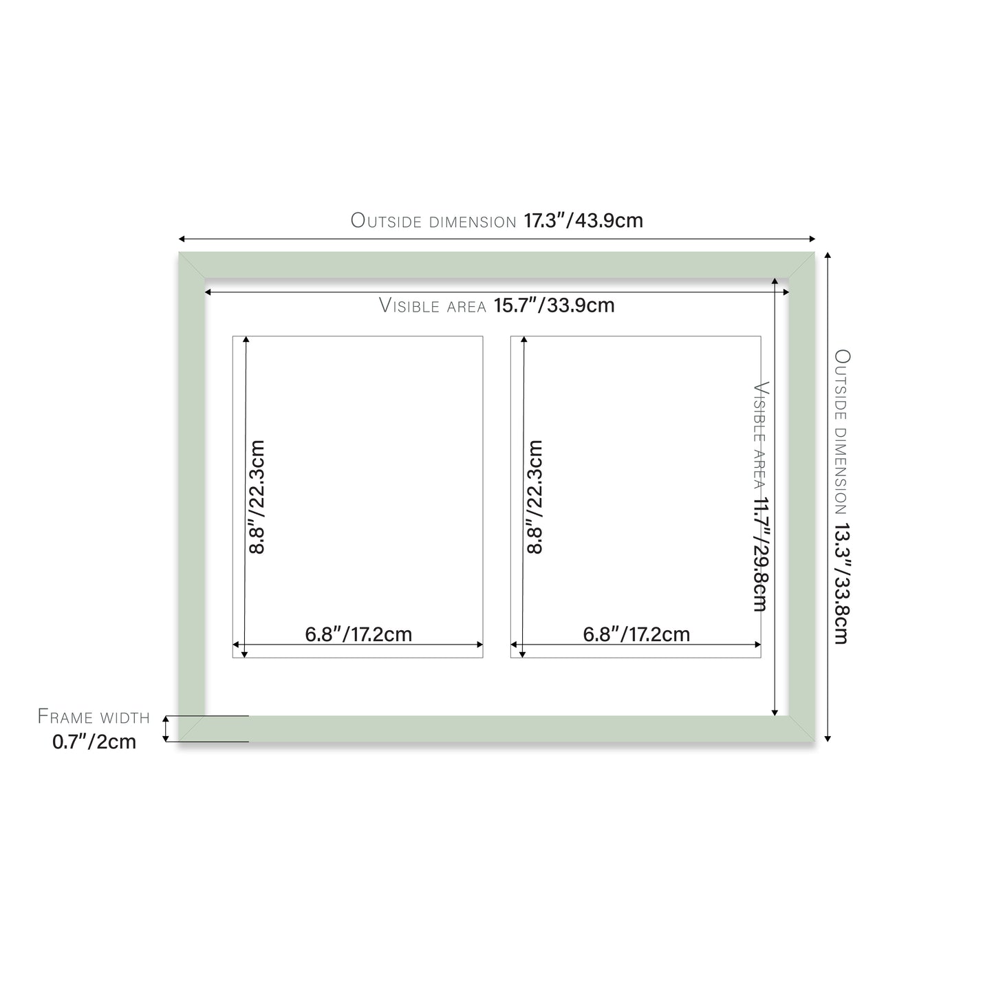 Mint Picture Frame 20mm Edge