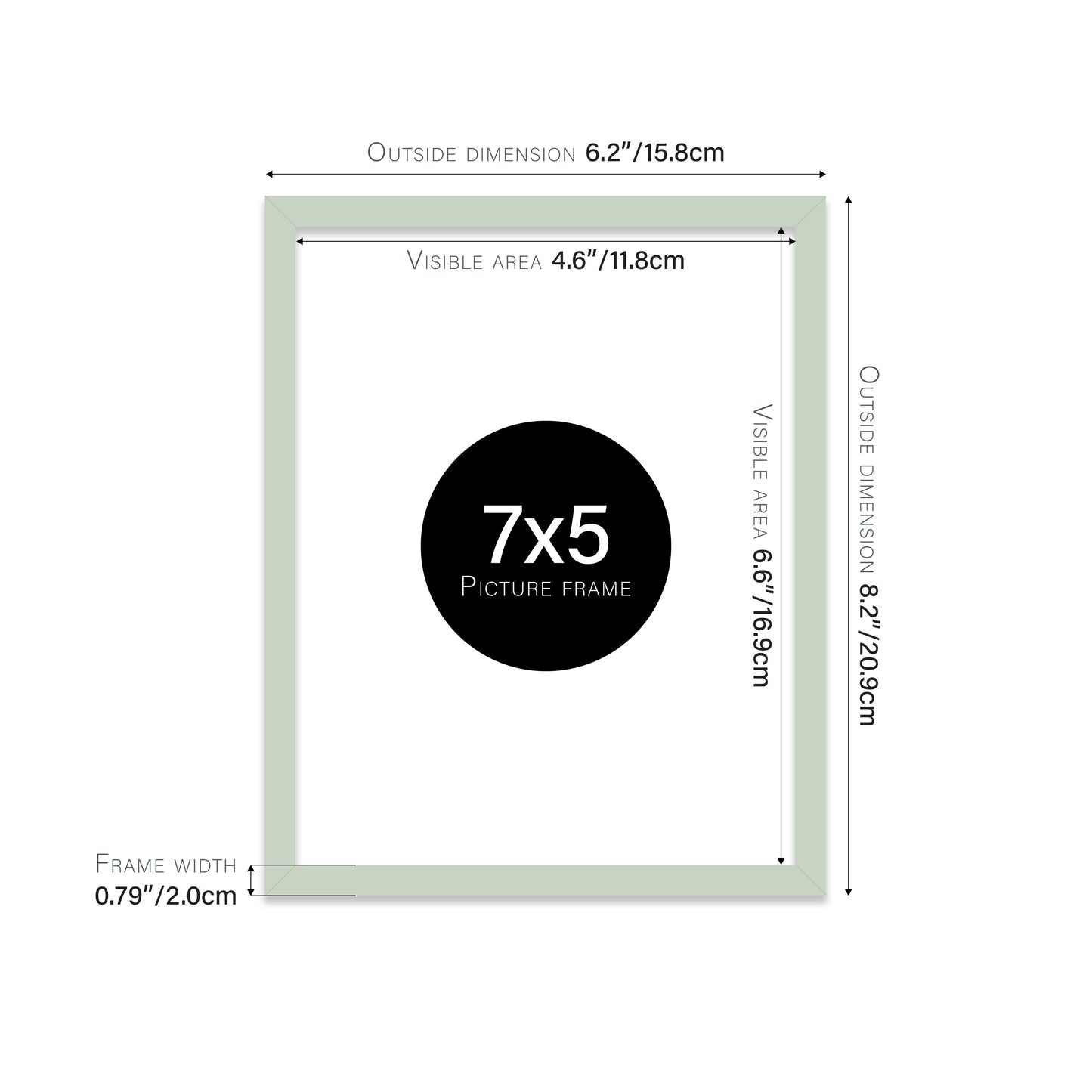 Mint Picture Frame 20mm Edge