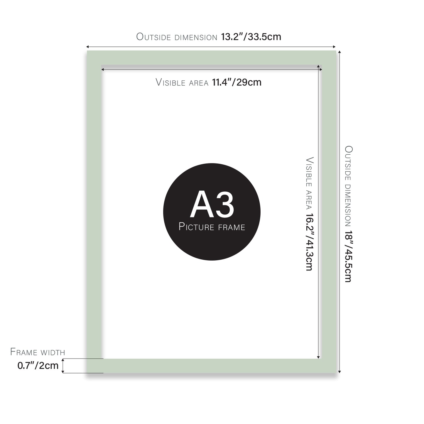 Mint A3 eco-friendly frame wholesale