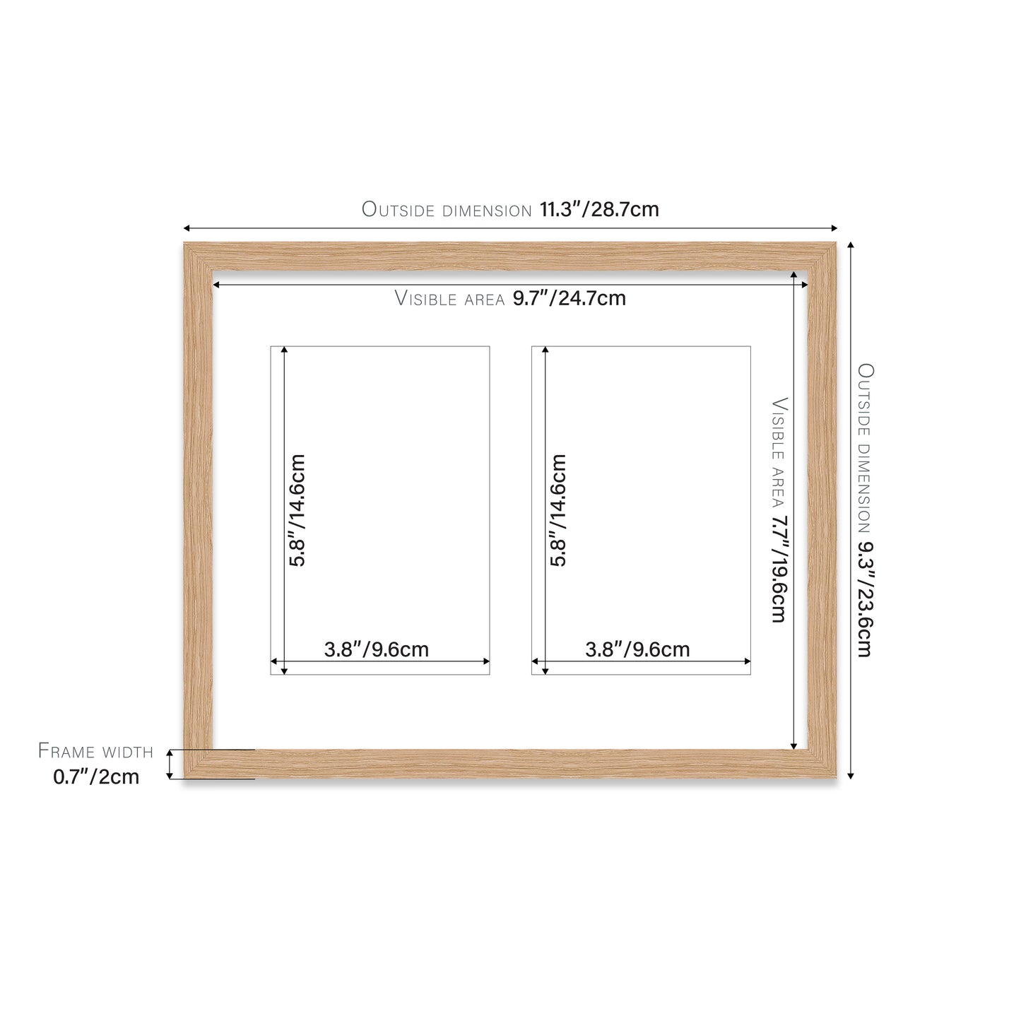 Oak Picture Frame 20mm Edge