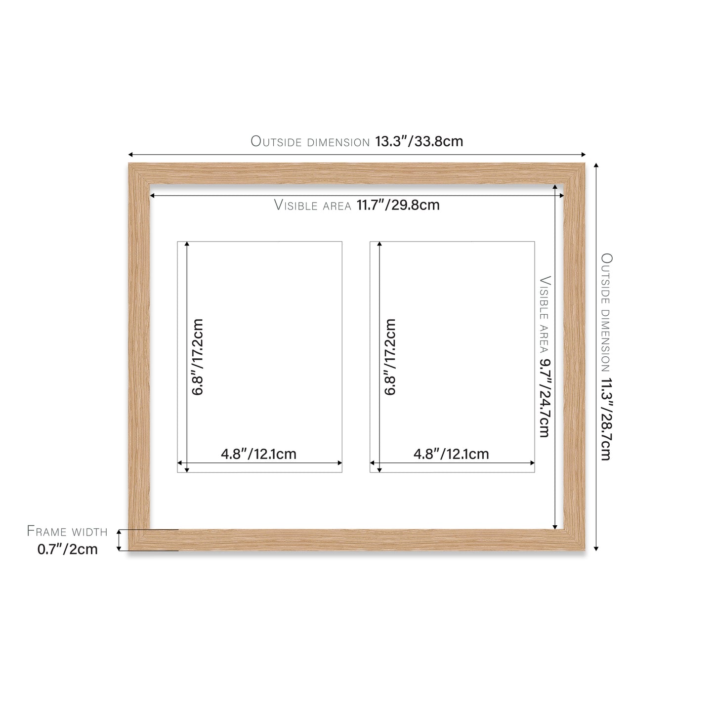 Oak Picture Frame 20mm Edge