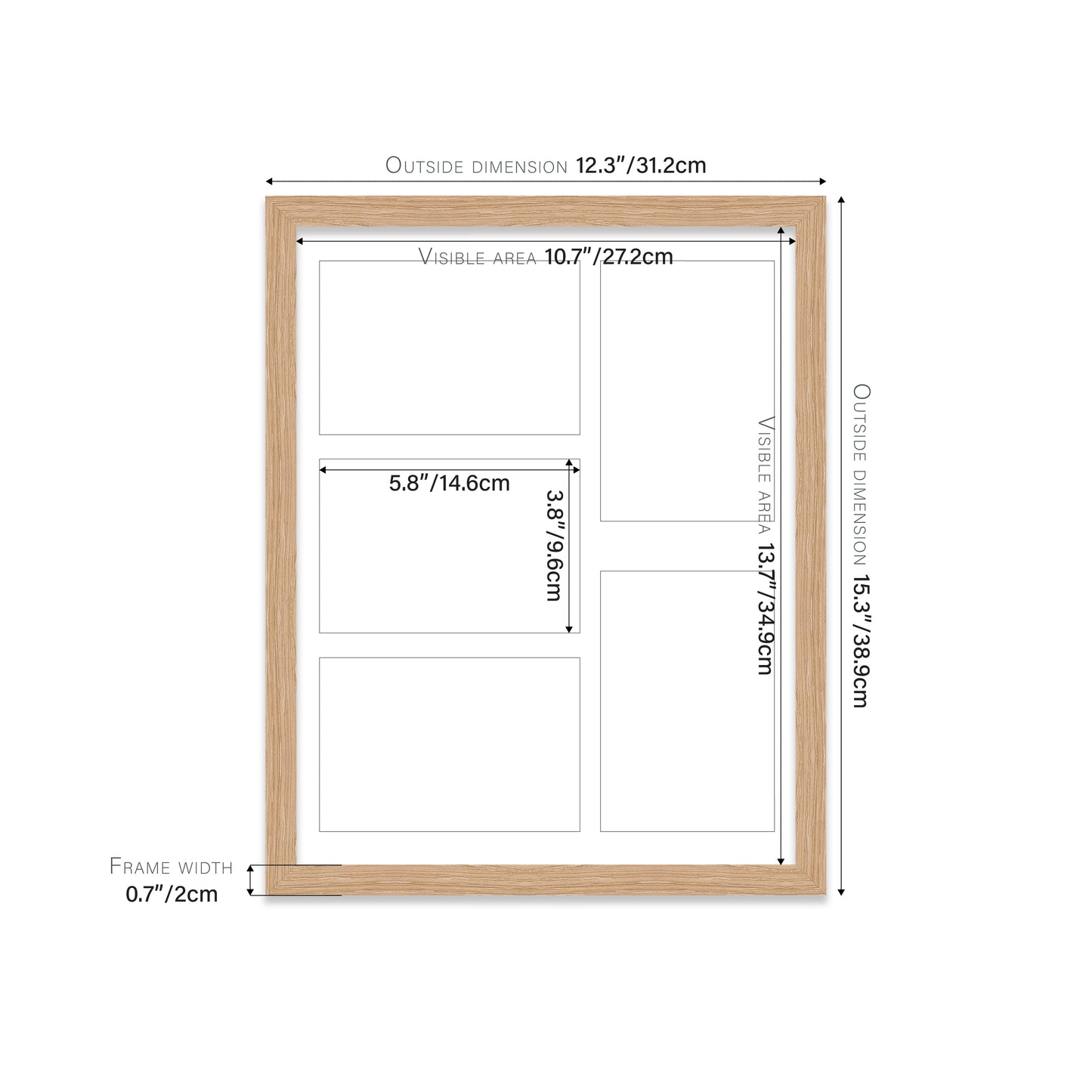 Oak Picture Frame 20mm Edge