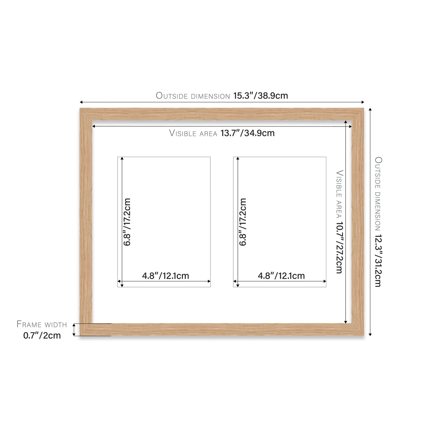 Oak Picture Frame 20mm Edge