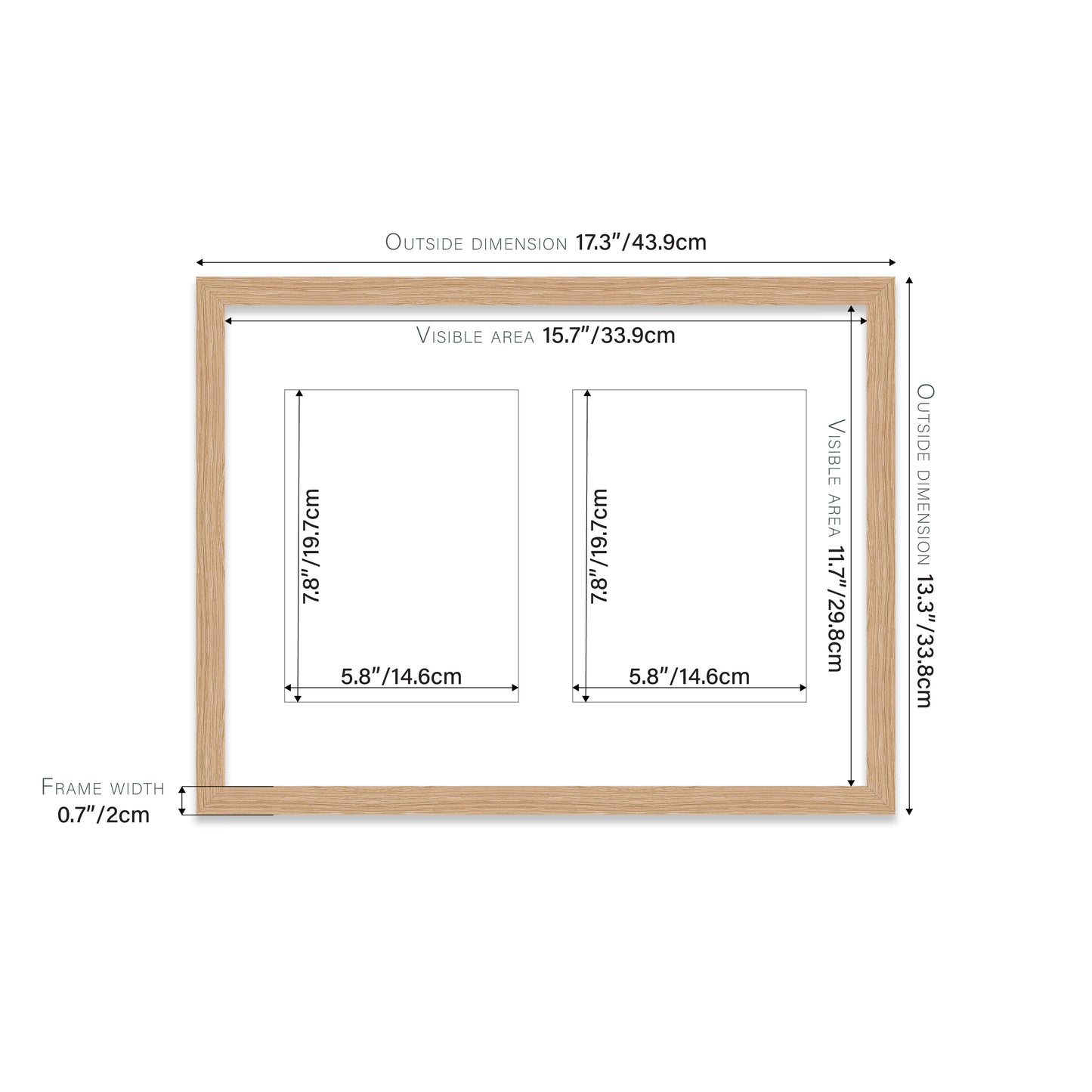 Oak Picture Frame 20mm Edge