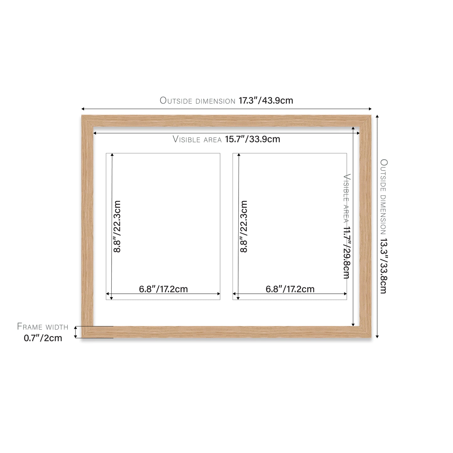 Oak Picture Frame 20mm Edge