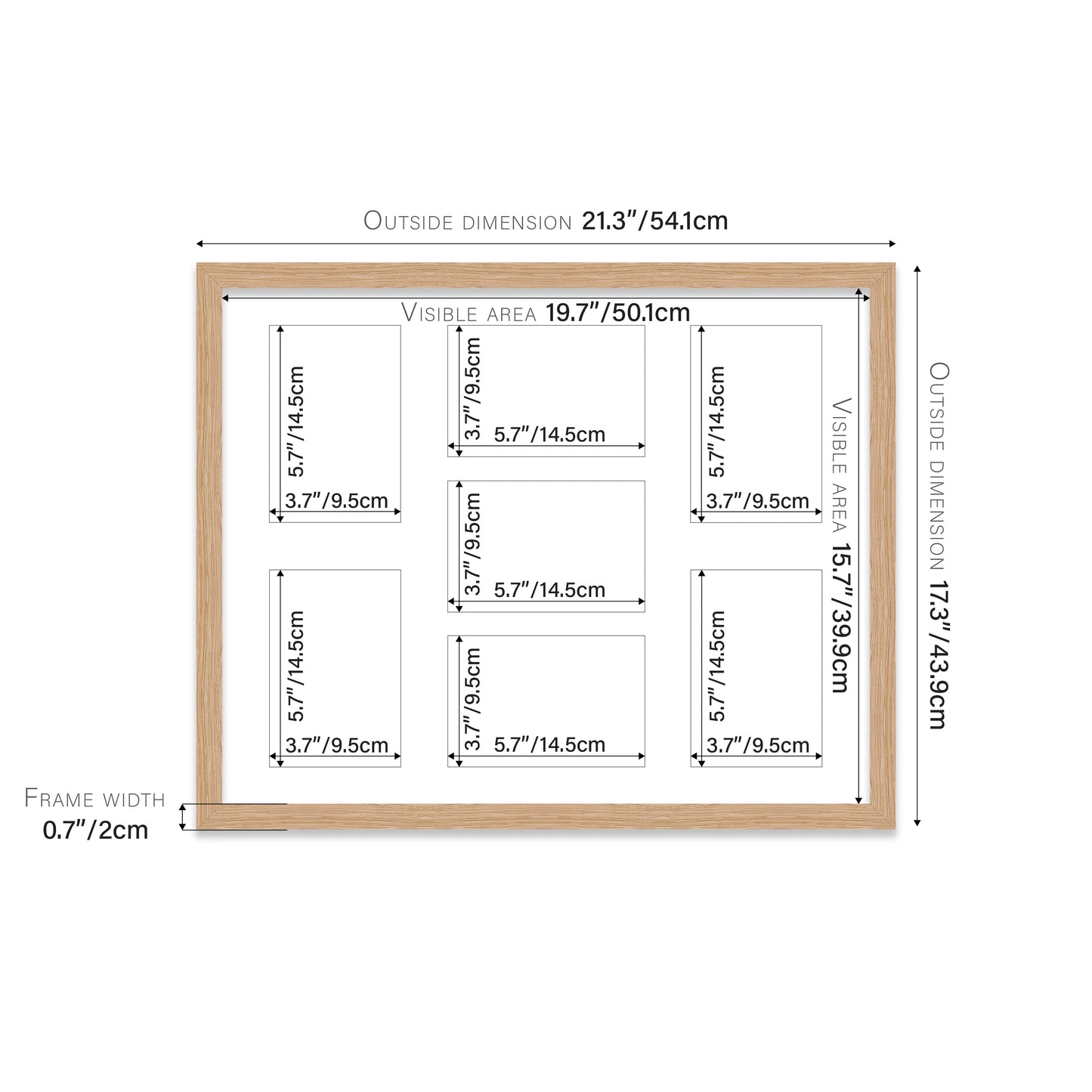 Oak Picture Frame 20mm Edge