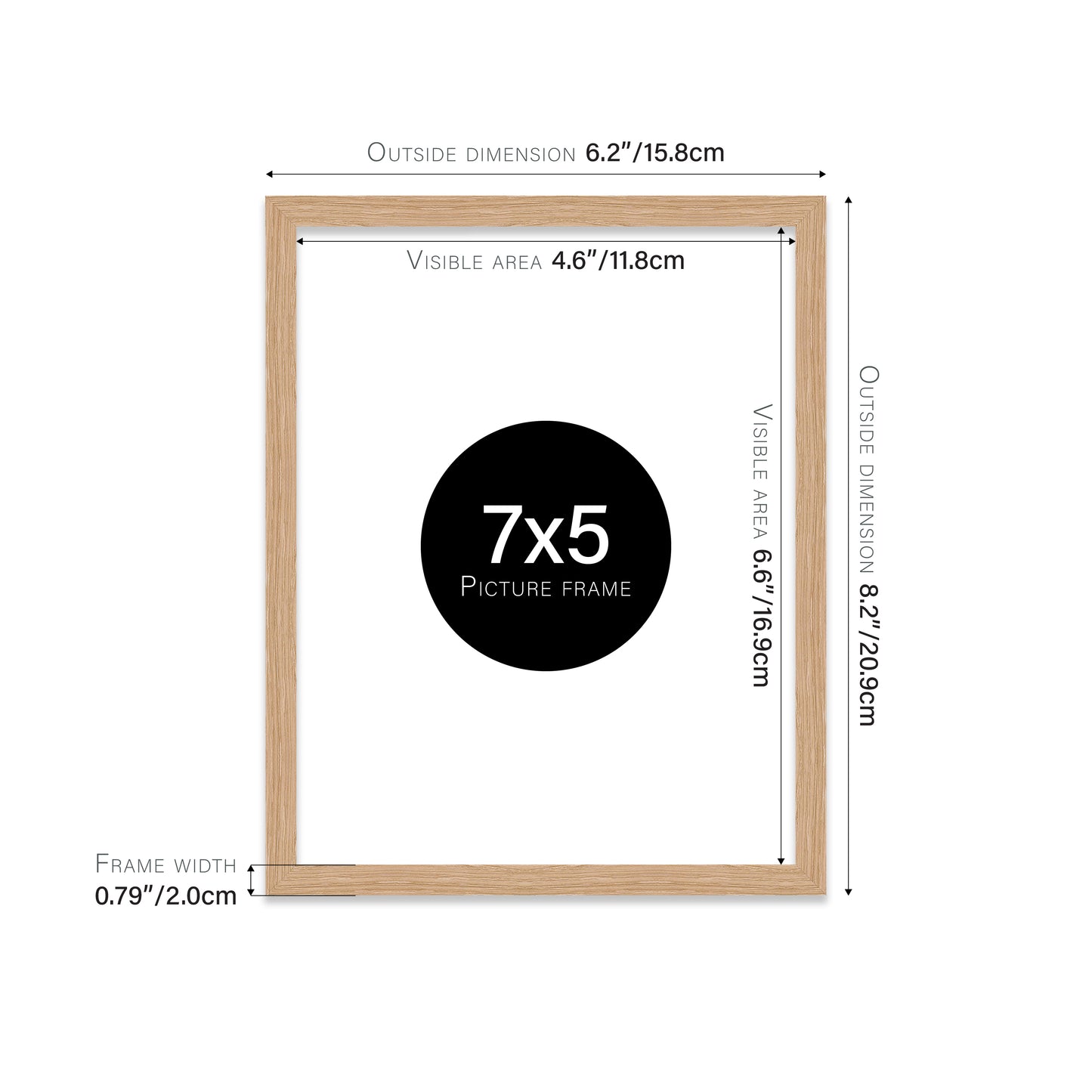 Oak Picture Frame 20mm Edge
