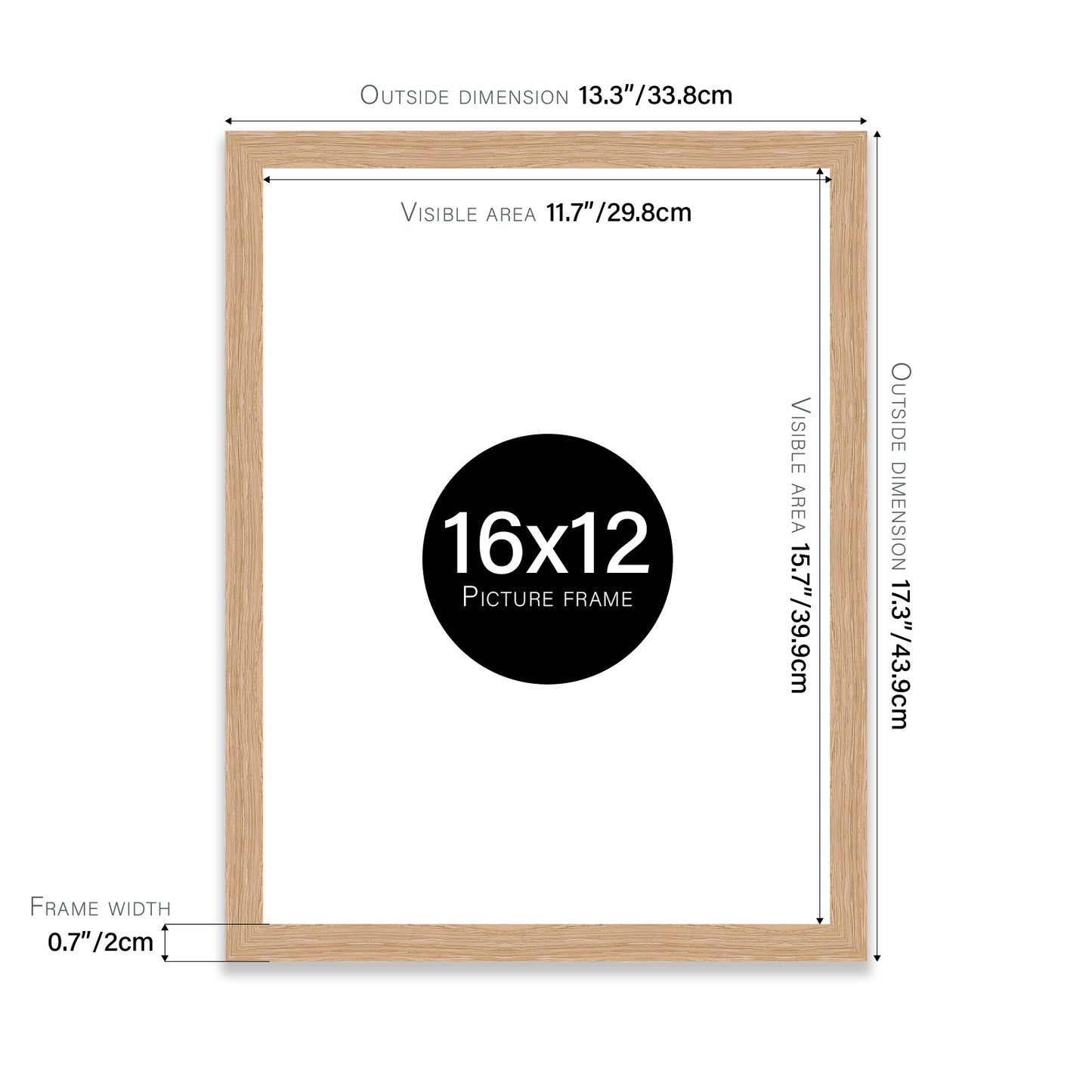 Oak 16x12"  wholesale picture frames